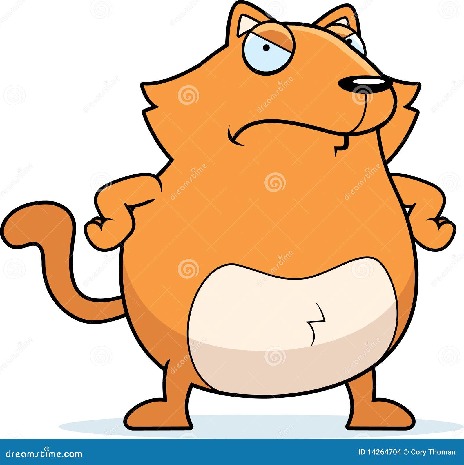 Angry Cat stock vector. Illustration of cartoon, frown - 14264704