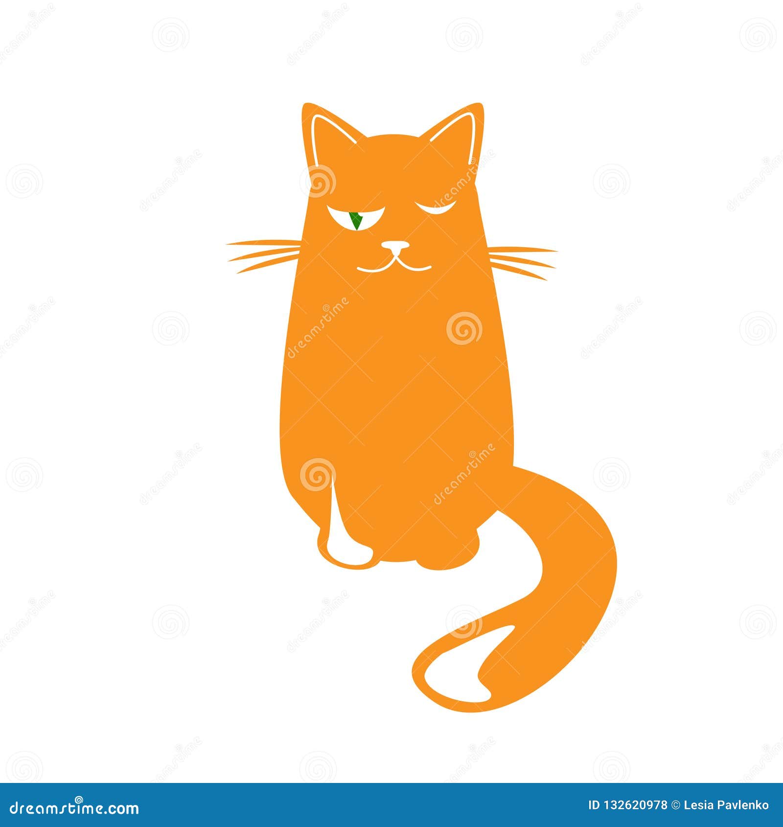 Angry cat cartoon cute grumpy Royalty Free Vector Image