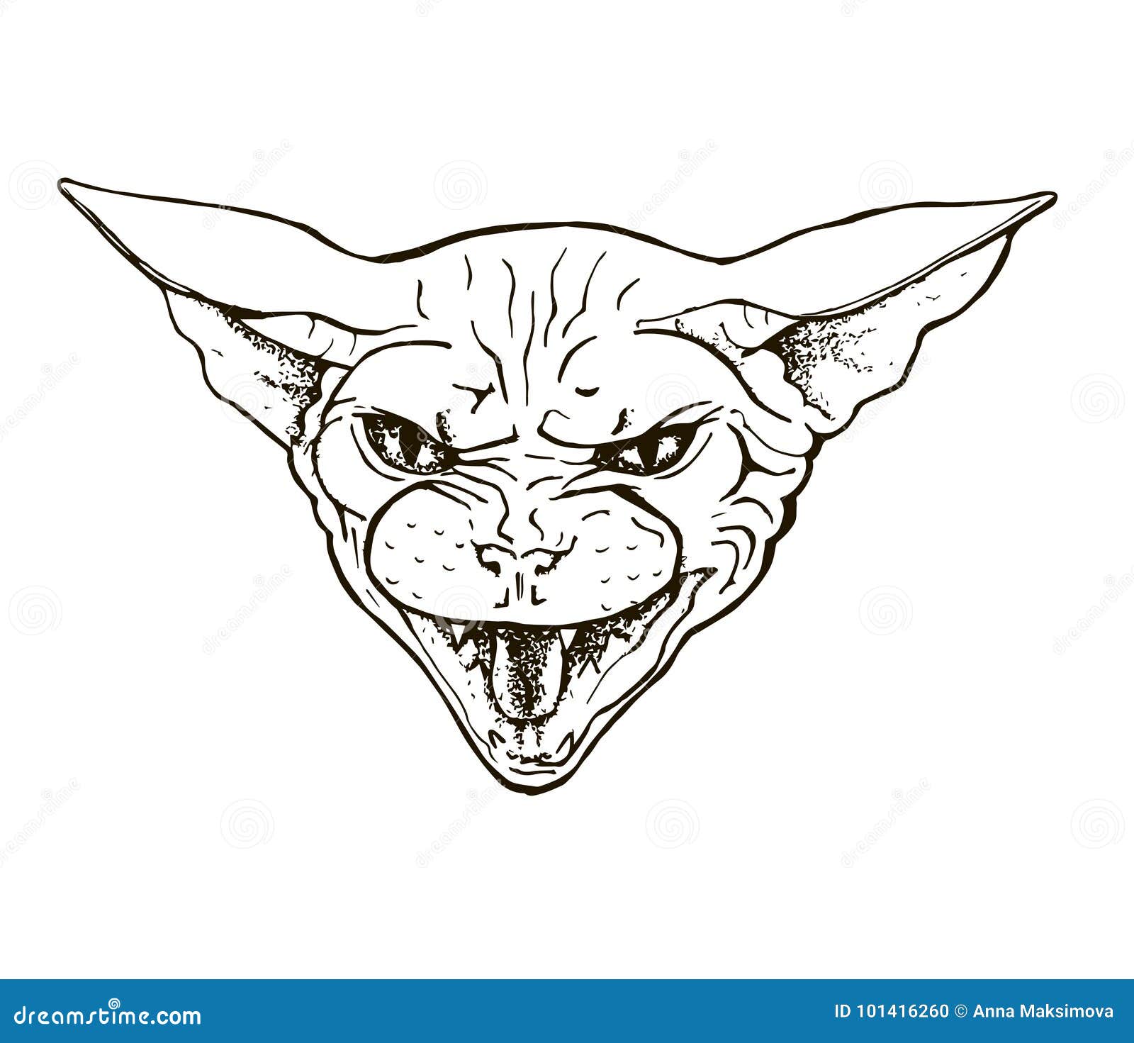 Angry cat 1 Royalty Free Vector Image - VectorStock