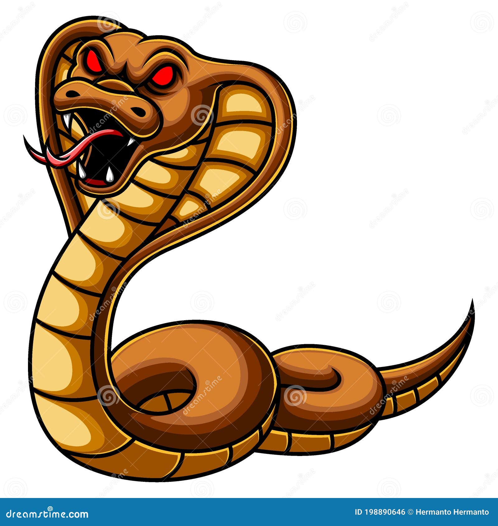 Angry cobra snake cartoon stock vector. Illustration of aggression - 198890646 Angry cobra snake cartoon stock vector. Illustration of aggression - 198890646