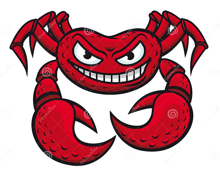 Angry crab mascot stock vector. Illustration of boiled - 23451388