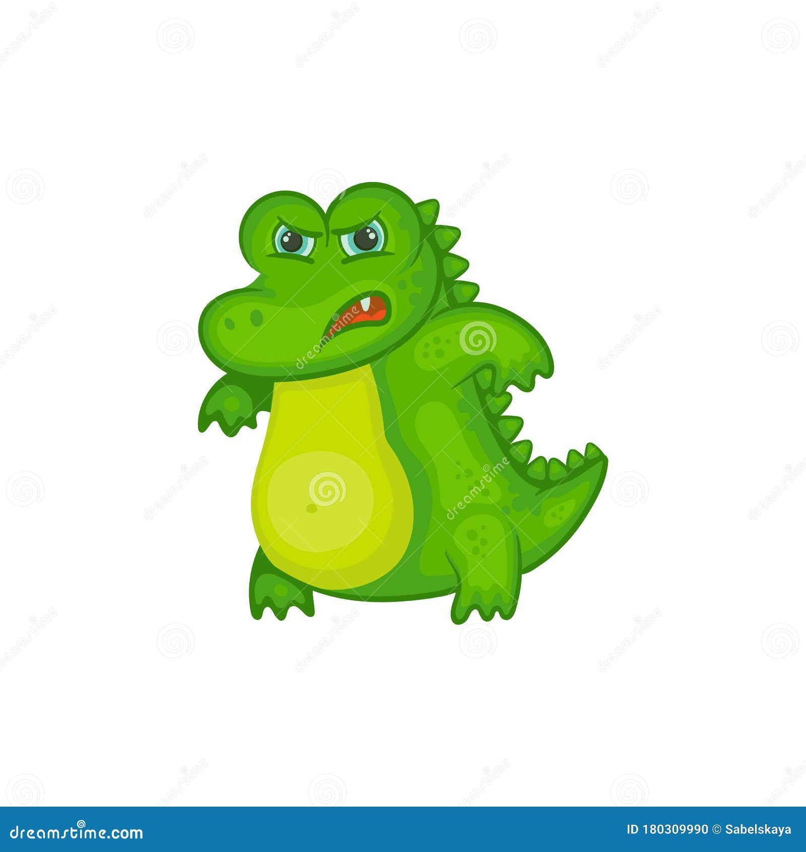 Angry Crocodile Baby Isolated on White Background - Green Cartoon Alligator Stock Vector - Illustration of character, short: 180309990 Angry Crocodile Baby Isolated on White Background - Green Cartoon Alligator Stock Vector - Illustration of character, short: 180309990