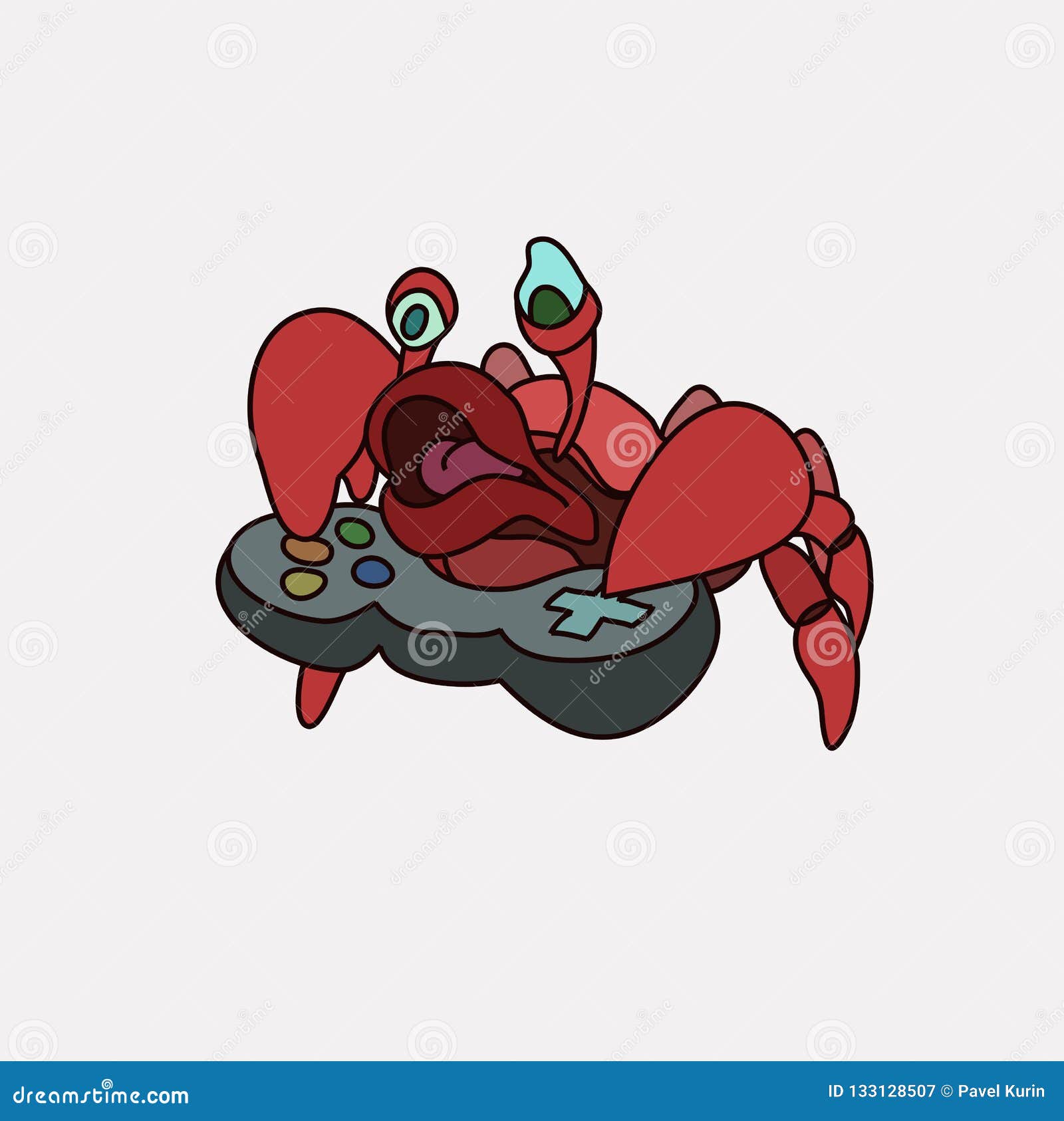 angry and dissatisfied crab gamer  .