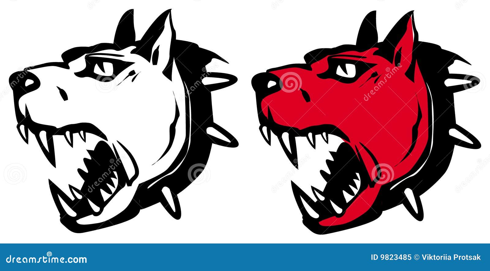 Angry dog stock vector. Illustration of graphic, collar