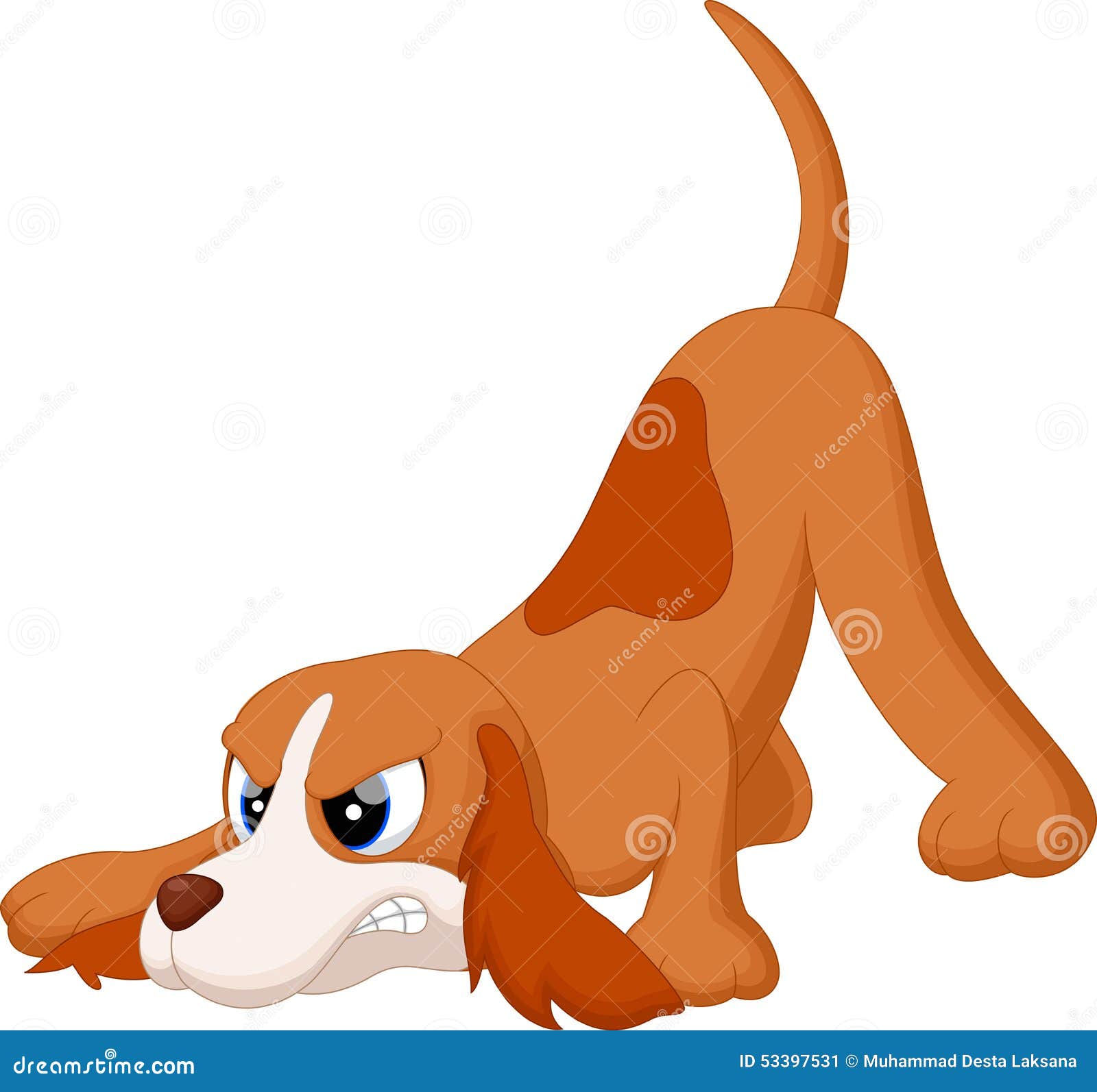 Angry dog cartoon stock illustration. Illustration of hound - 53397531