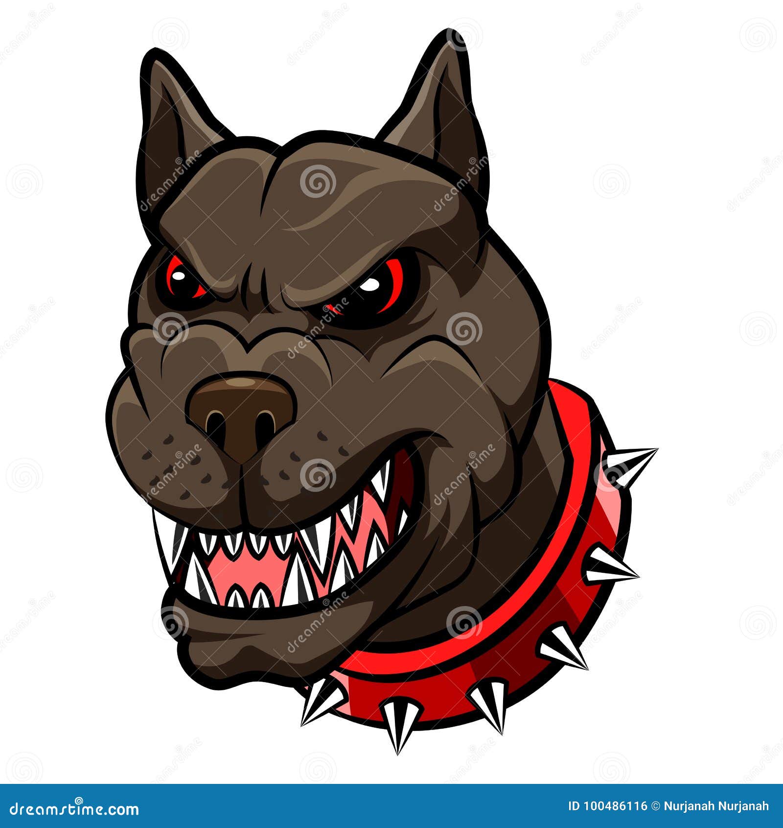 Angry dog mascot cartoon stock vector. Illustration of bulldog - 100486116