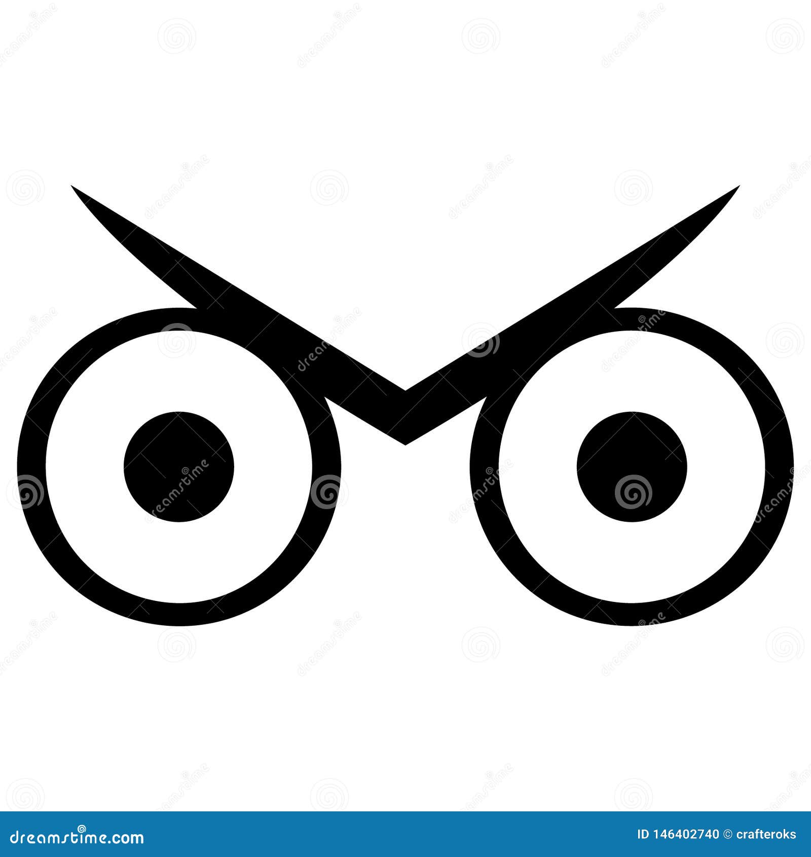 angry eyes vector