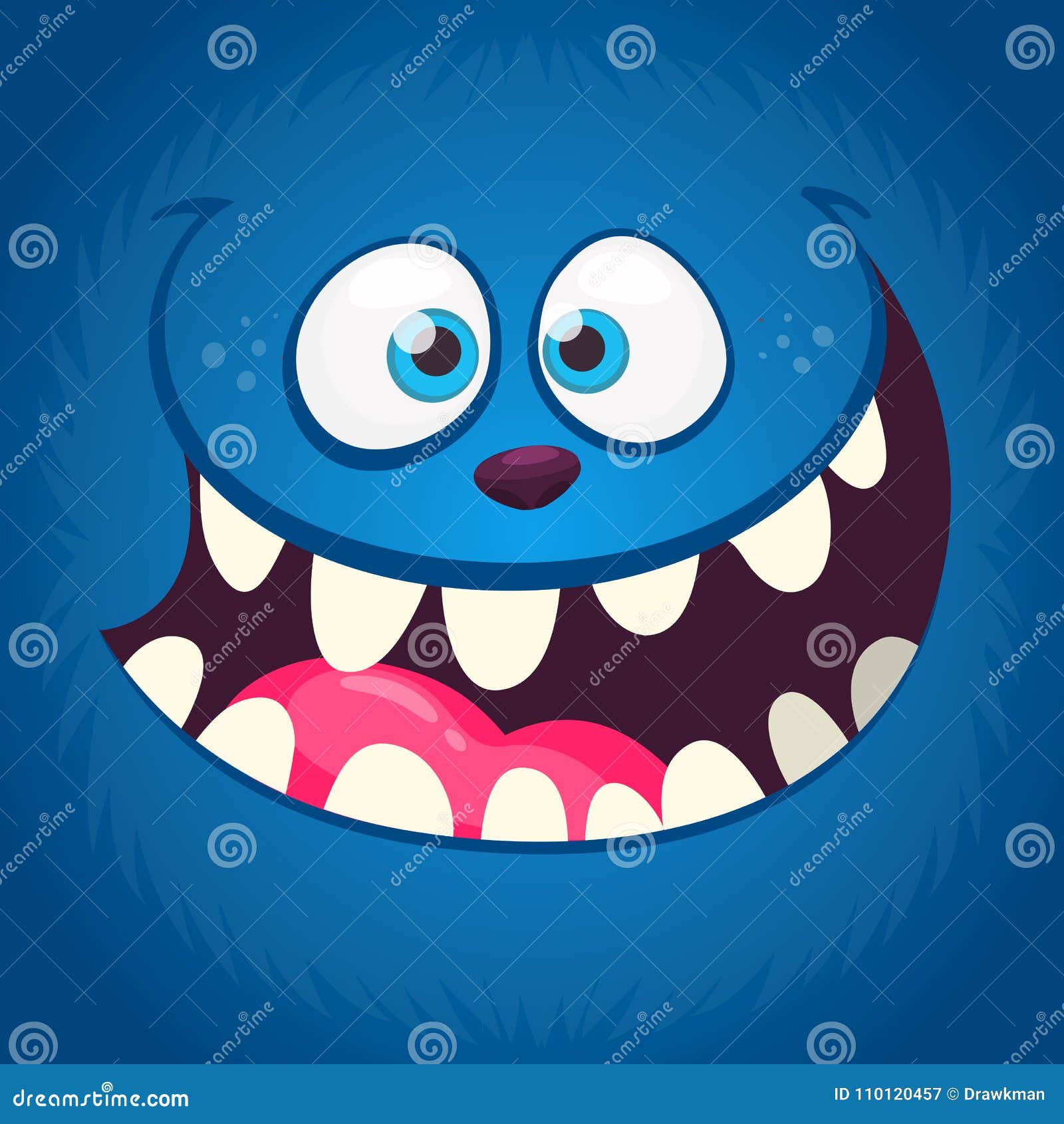 Angry Funny Cartoon Monster Face with a Big Mouth. Vector Blue Monster Illustration Stock Vector - Illustration of happy, fairytale: 110120457 Angry Funny Cartoon Monster Face with a Big Mouth. Vector Blue Monster Illustration Stock Vector - Illustration of happy, fairytale: 110120457
