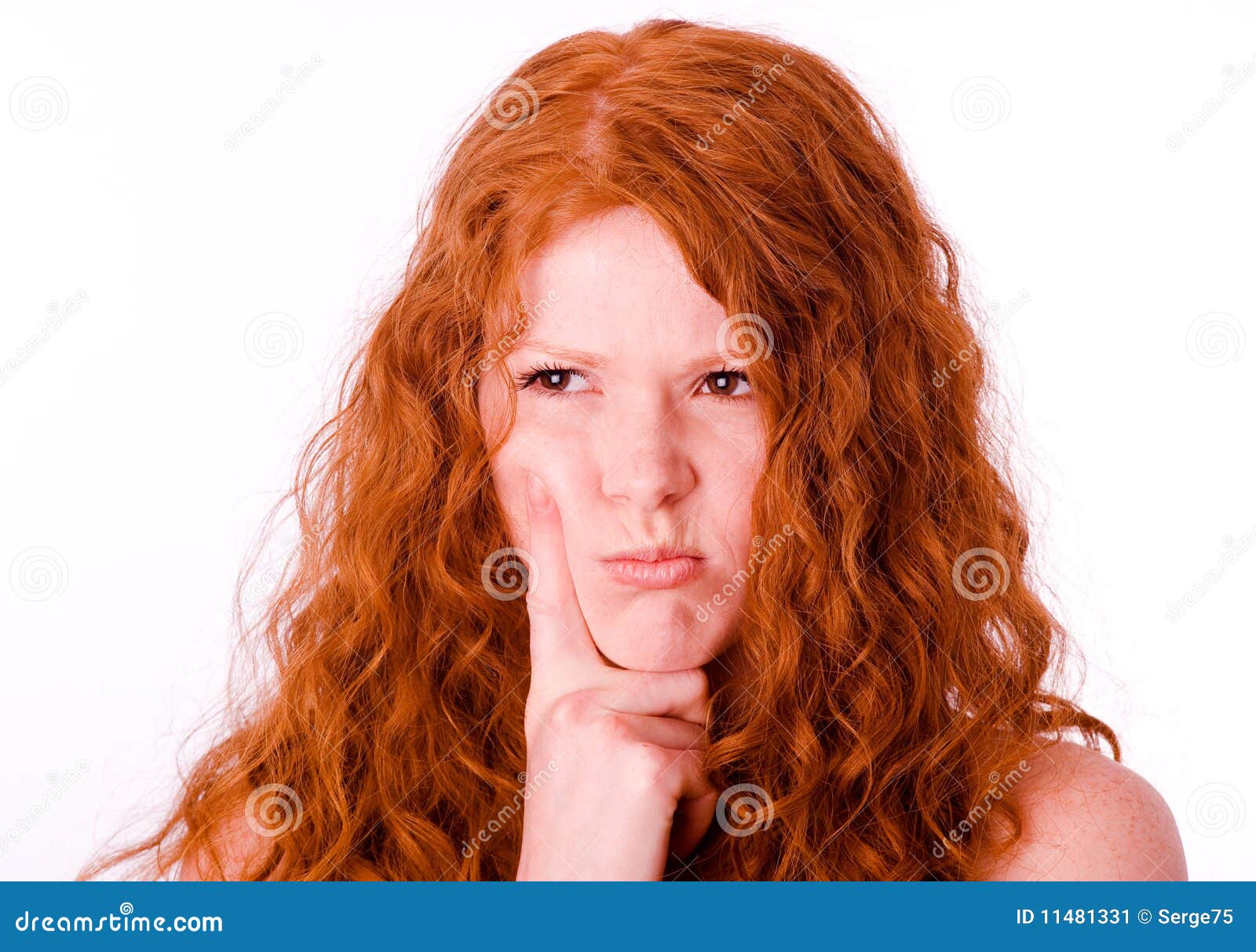 Angry Girl With Red Hair Stock Image Image Of Human 11481331