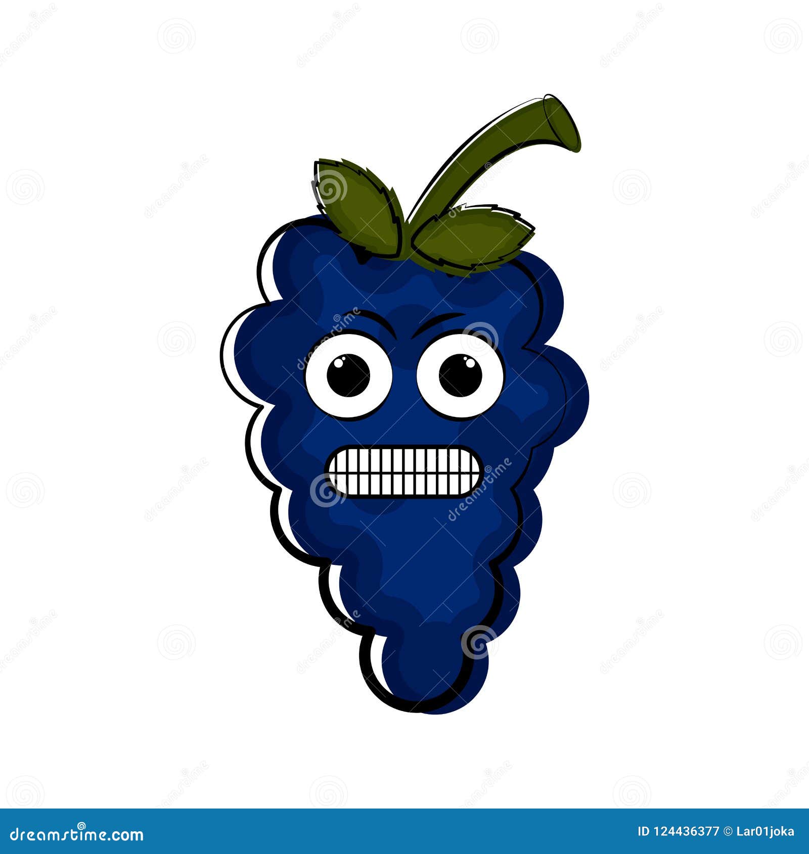Angry Grapes Cartoon Character Emote Stock Vector - Illustration of ...