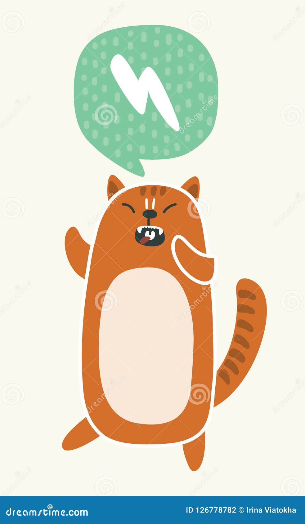 Angry cat cartoon cute grumpy Royalty Free Vector Image