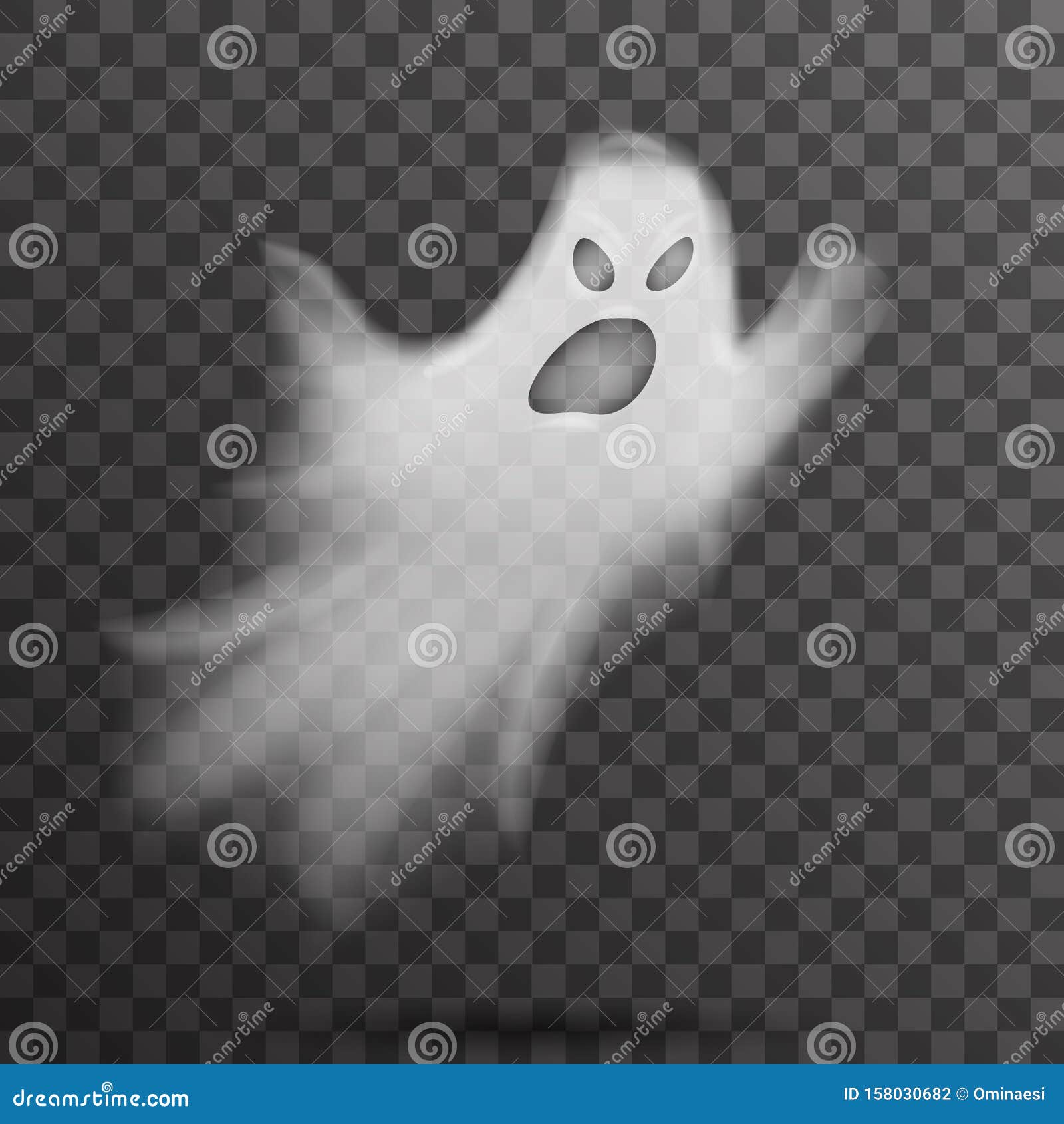 Cute ghost isolated halloween concept Royalty Free Vector