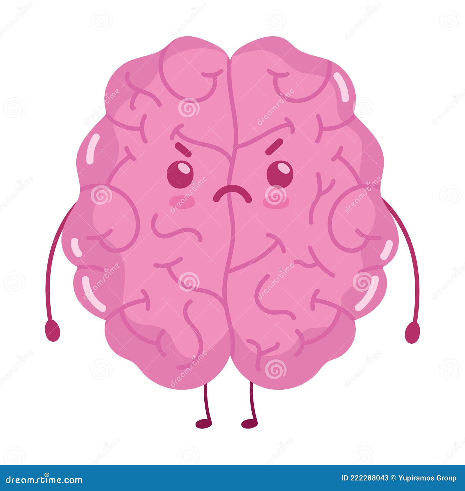 Angry human brain stock vector. Illustration of emotion - 222288043