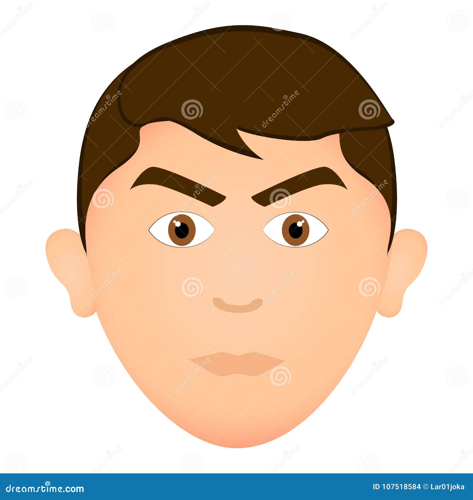 Angry man avatar stock vector. Illustration of flat - 107518584