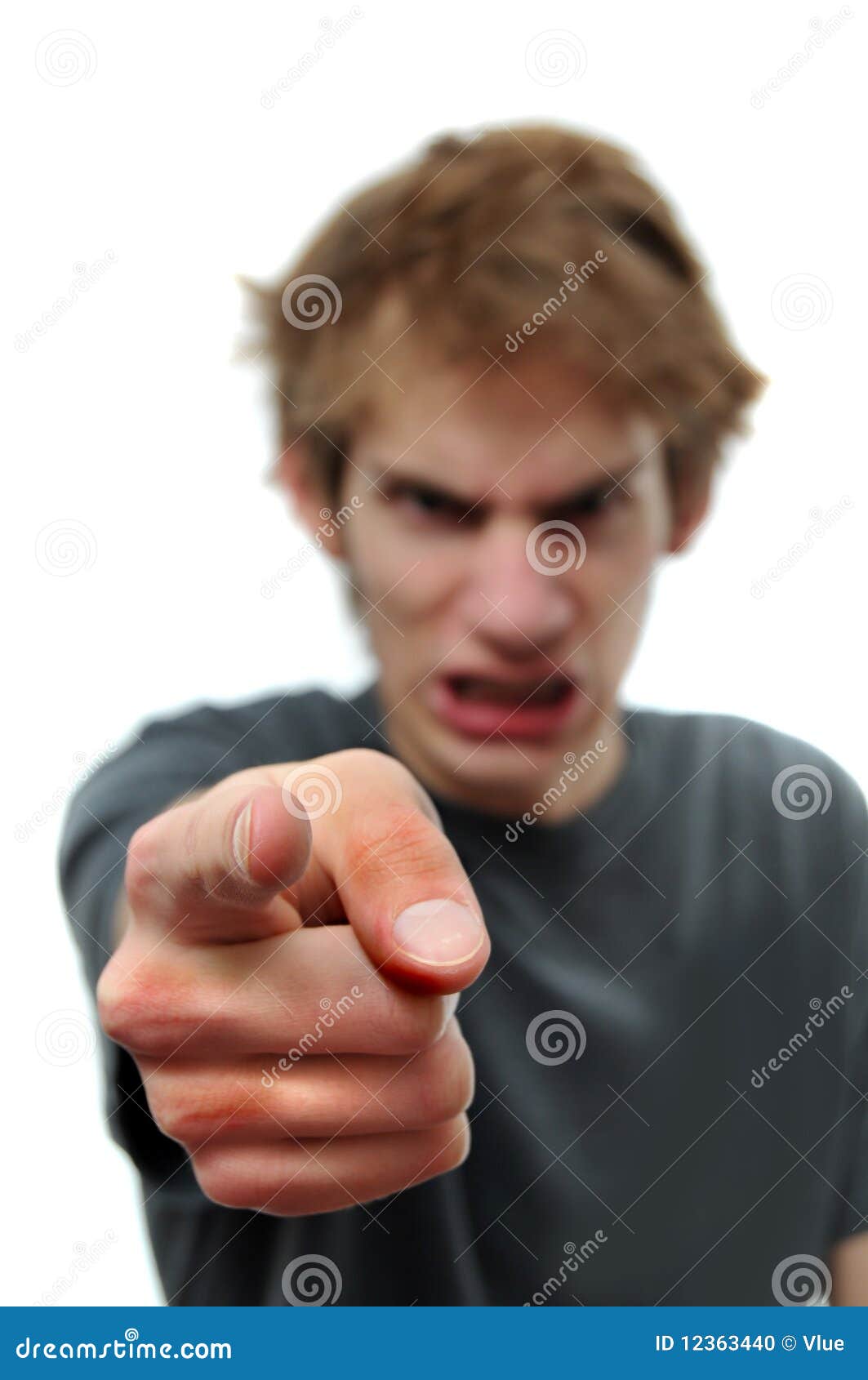 Angry Man Pointing The Finger At You Stock Photo - Image: 12363440