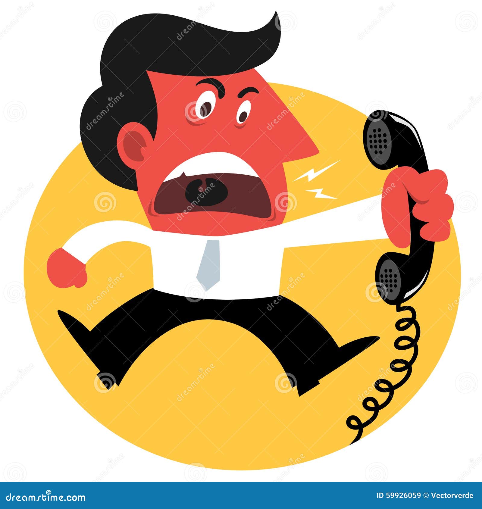 Angry man stock vector. Illustration of upset, holding - 59926059