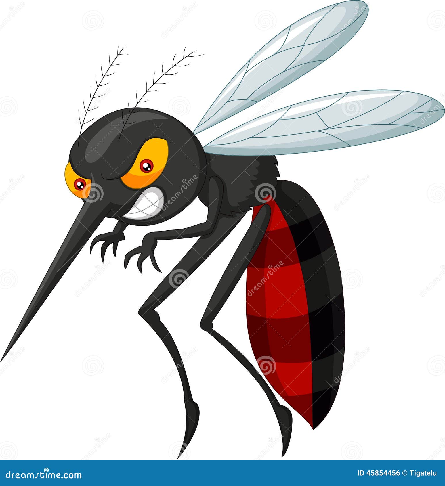 angry mosquito cartoon