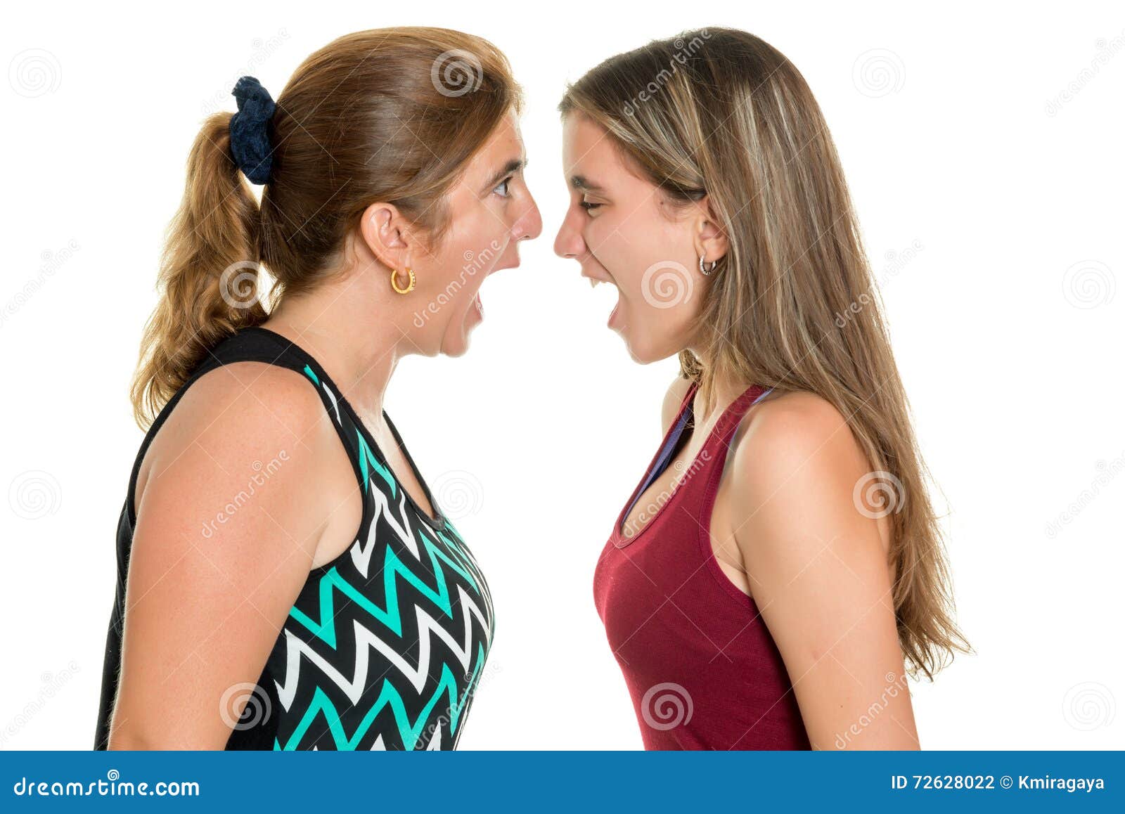 Angry Mother Yelling At Daughter At Home Stock Photo Adobe Stock