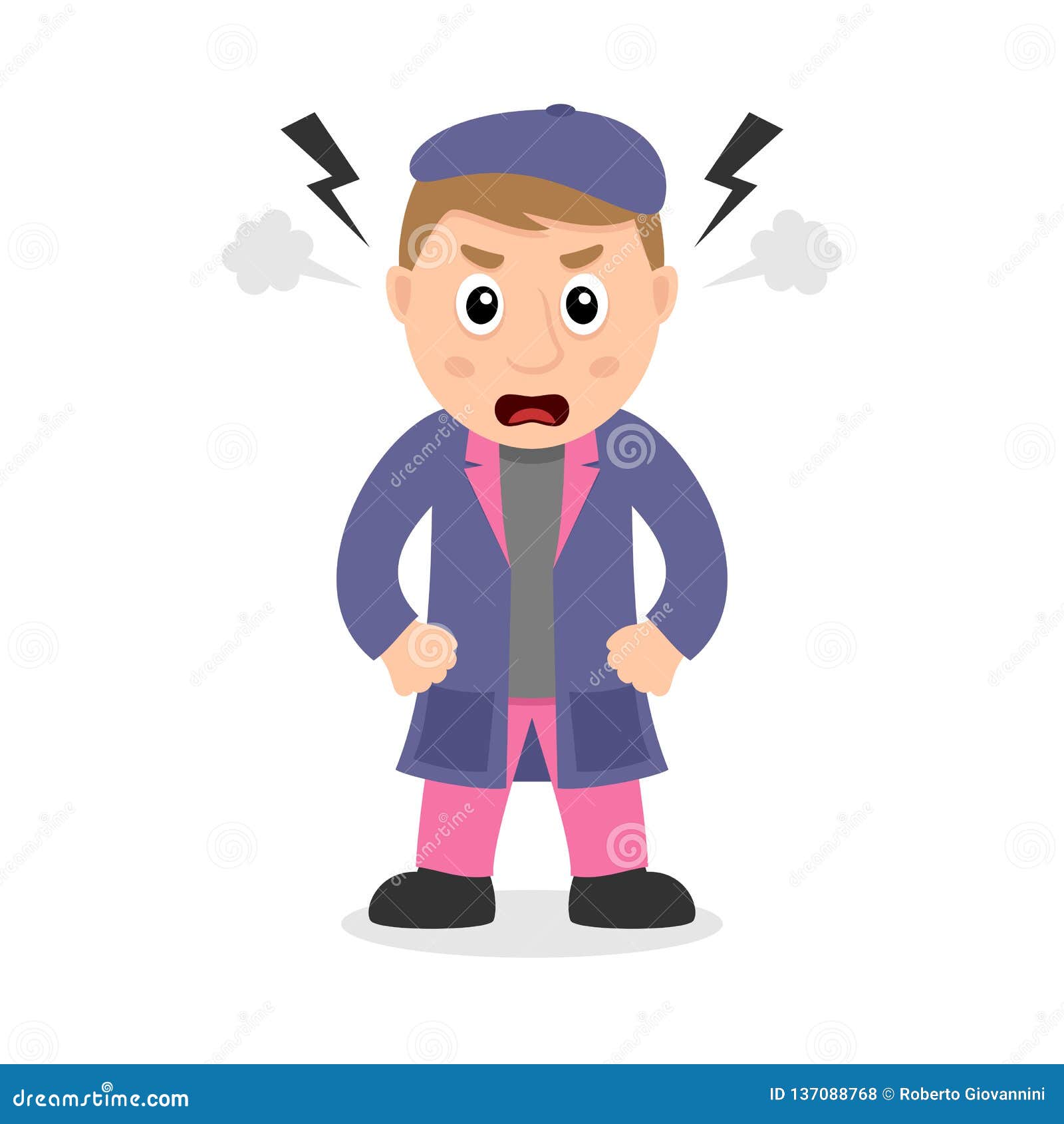 Angry Painter Cartoon Character Stock Vector - Illustration of isolated,  worker: 137088768