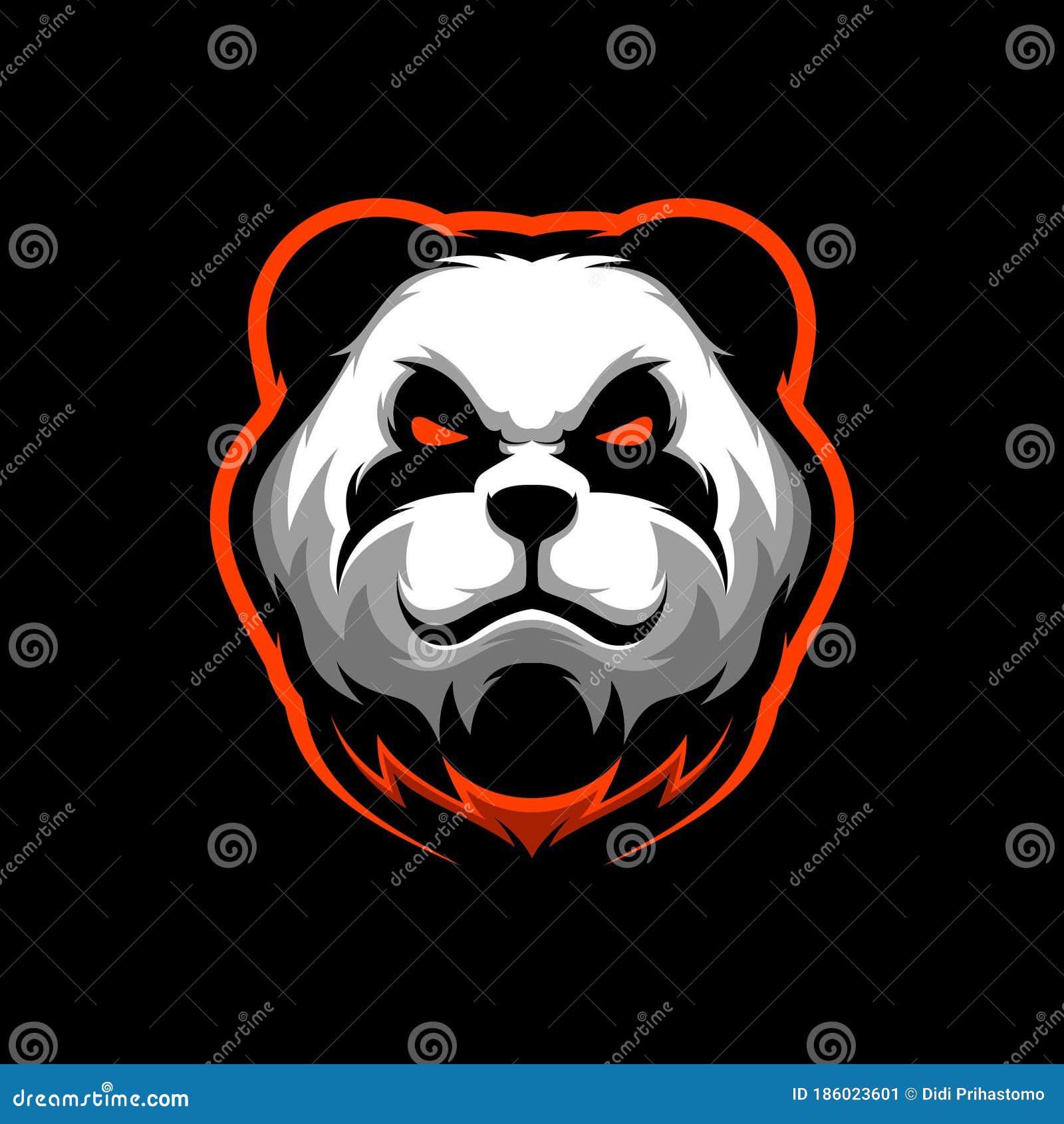 Furious Panda Mascot Gaming Logo Free Download 