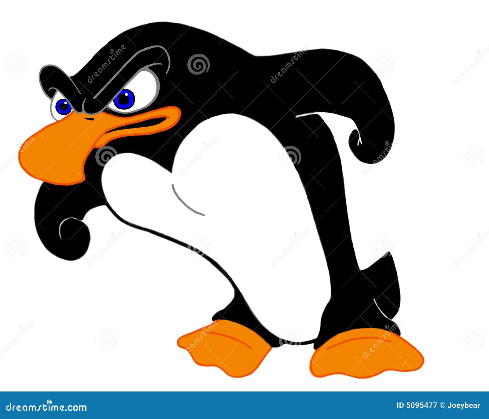 Angry Penguin stock illustration. Illustration of penguin 5095477