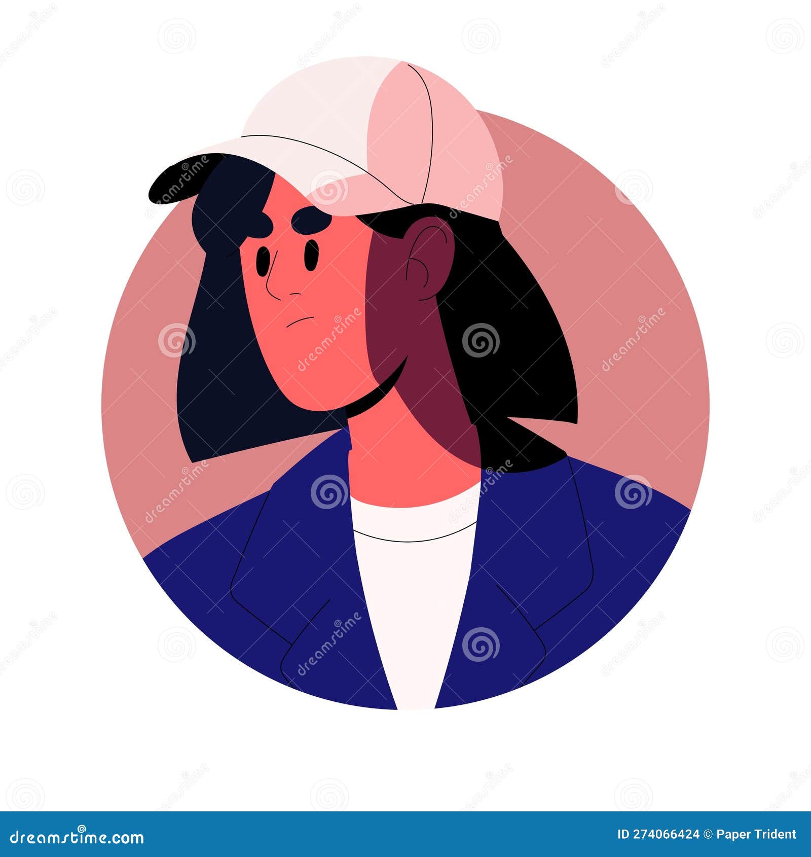 Angry Person Avatar Annoyed Discontent Grumpy Character Face Portrait Angry Person Avatar Annoyed Discontent Grumpy Character Face Portrait