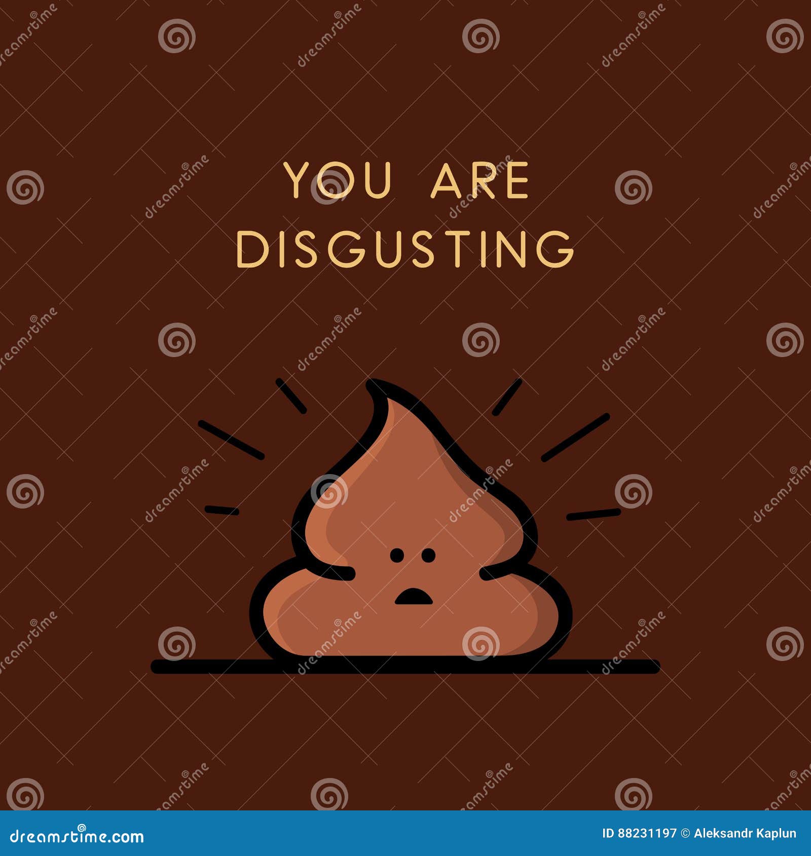 Angry Poop Cartoon Illustration Stock Vector Illustration Of Cruel