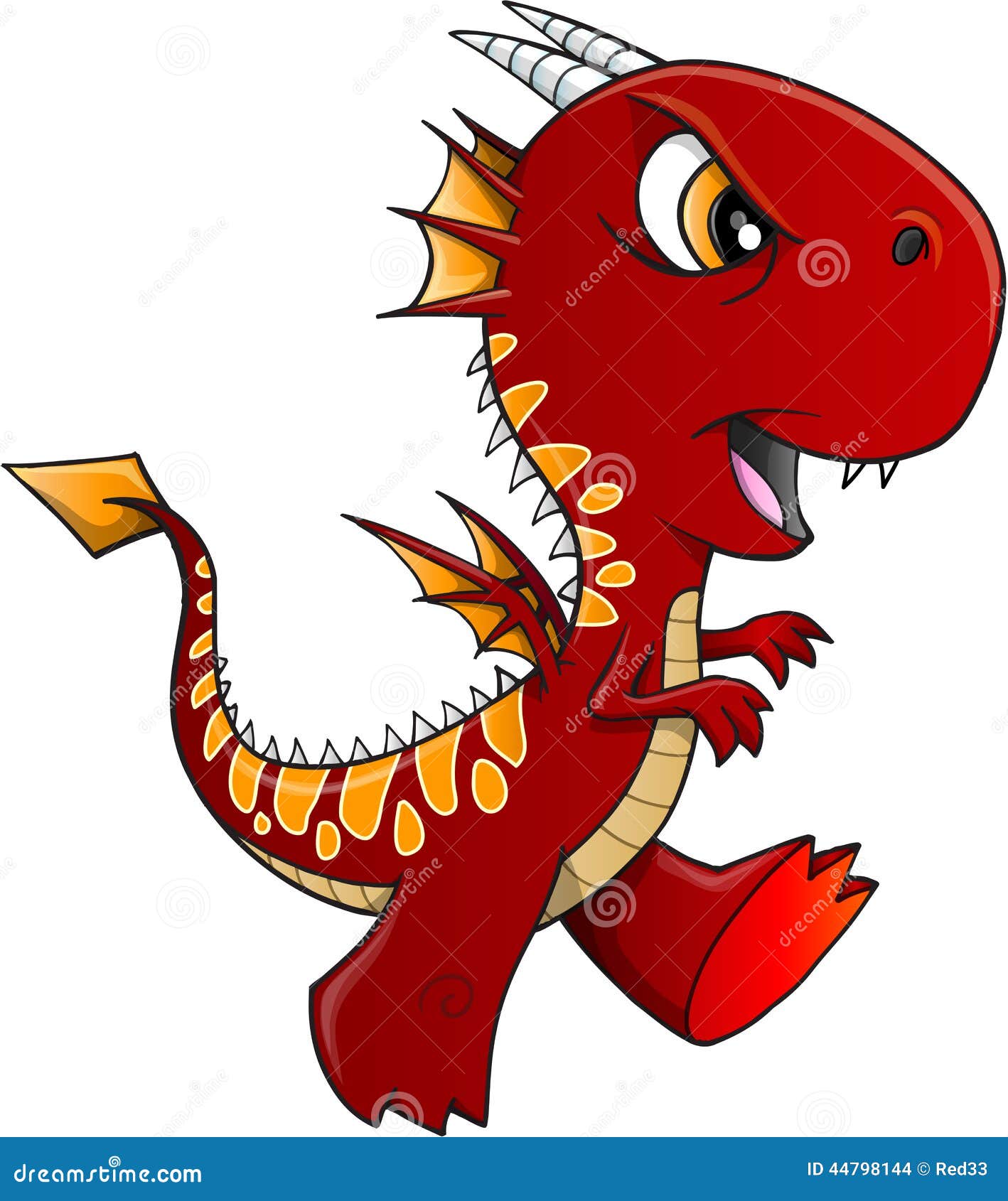 Angry Red Dragon stock vector. Illustration of claws 44798144