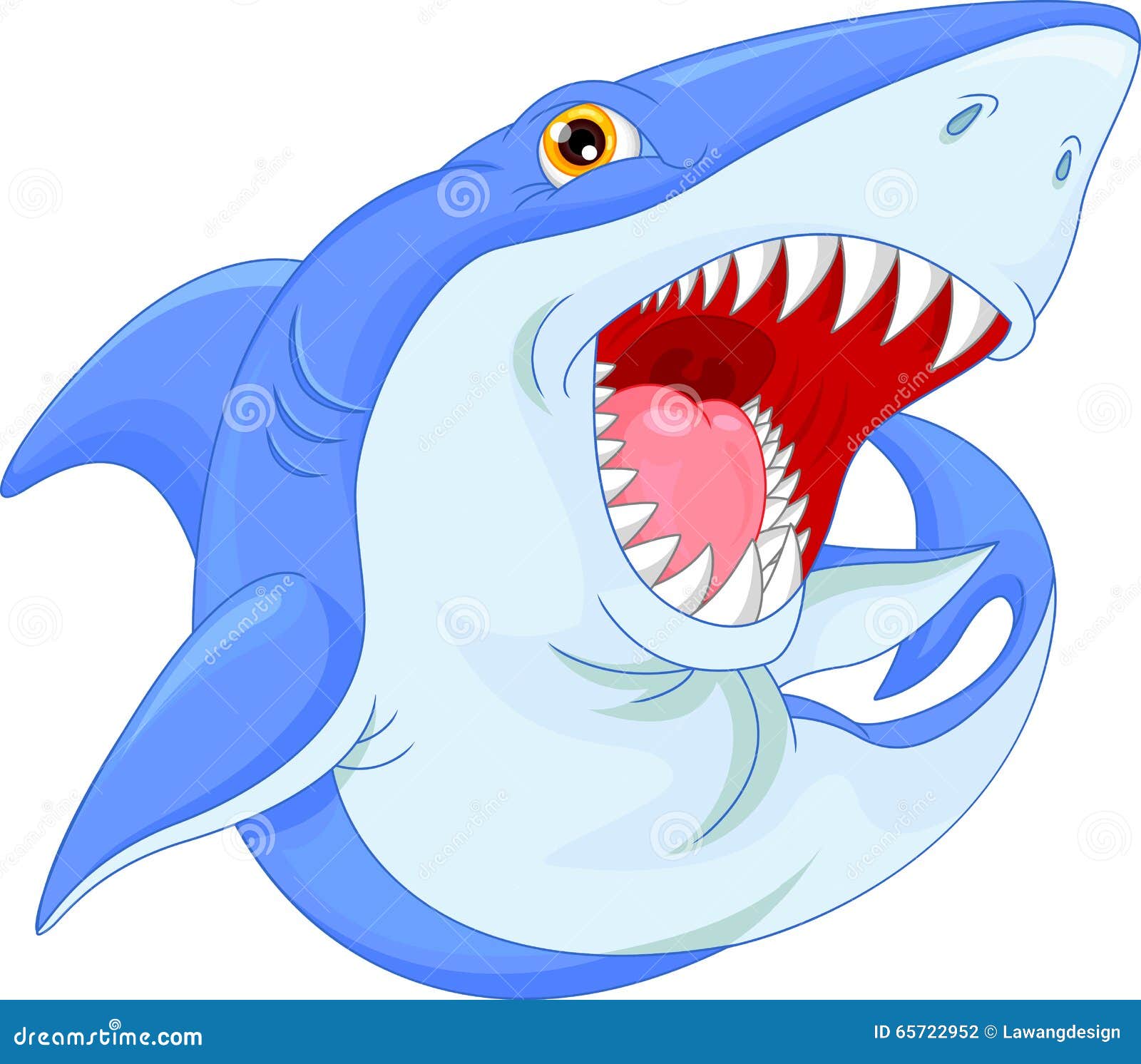 Download Angry shark cartoon stock vector. Illustration of liquid ...