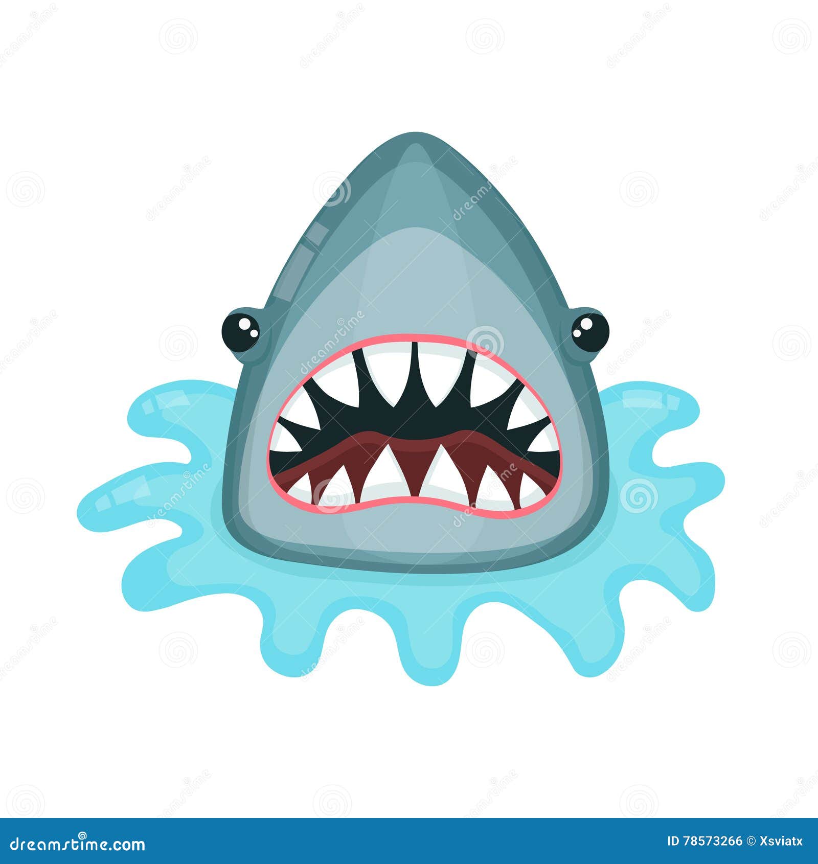 Download Angry Shark Vector Flat Illustration Stock Vector ...