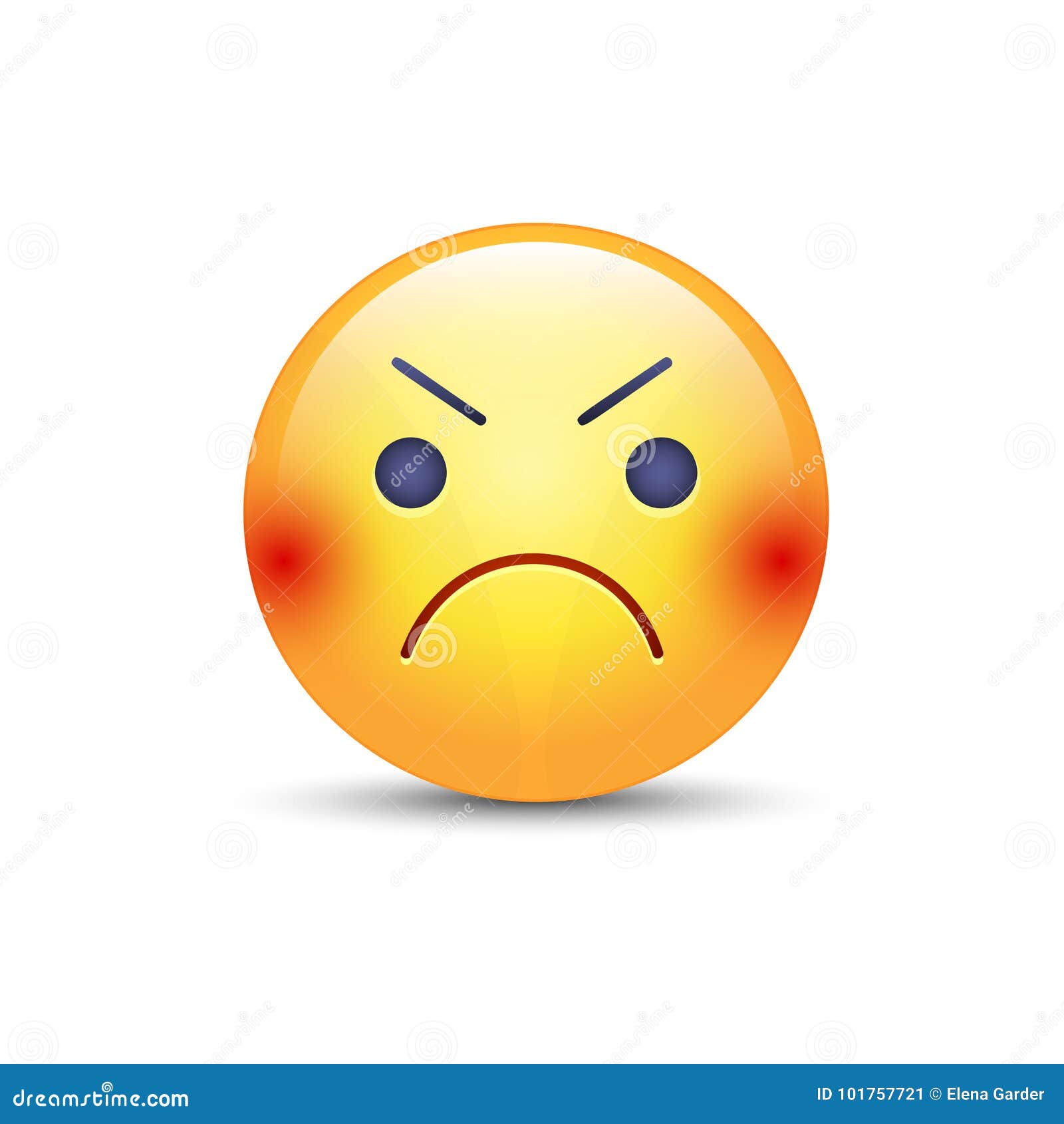 Cute Angry Face Emoji 