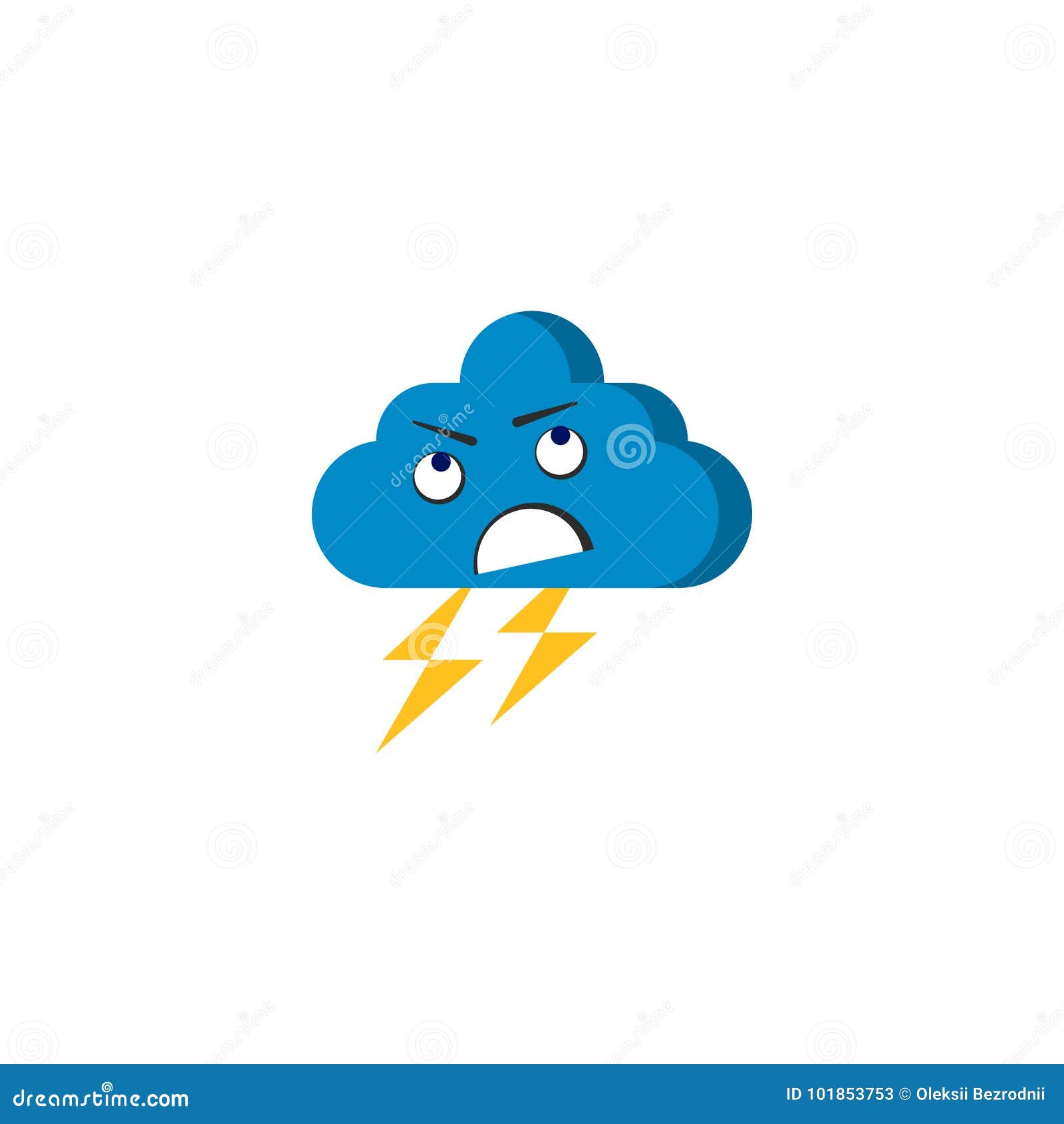 Angry storm cloud vector stock vector. Illustration of cloud - 101853753