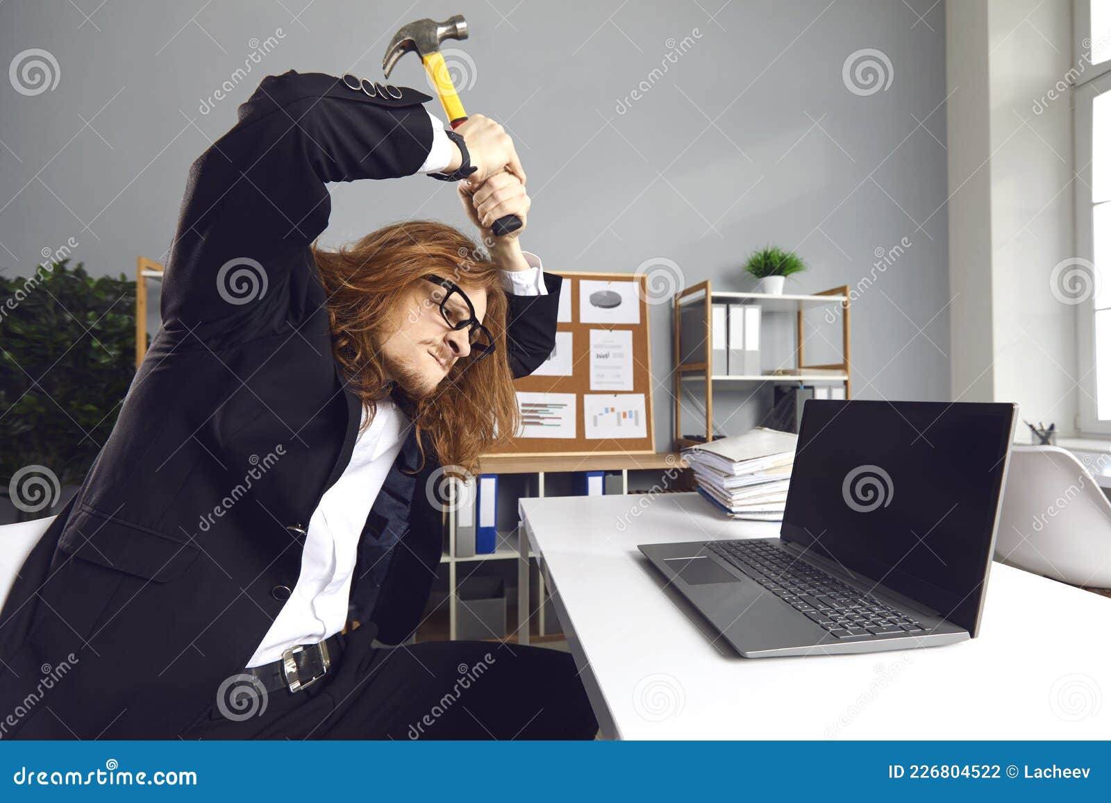 Pissed off computer operator fed up with loud colleague listening to music  and pretending to beat drums at work. Businessman annoyed by bothersome  coworker perturbing him in office 32623414 Stock Photo at