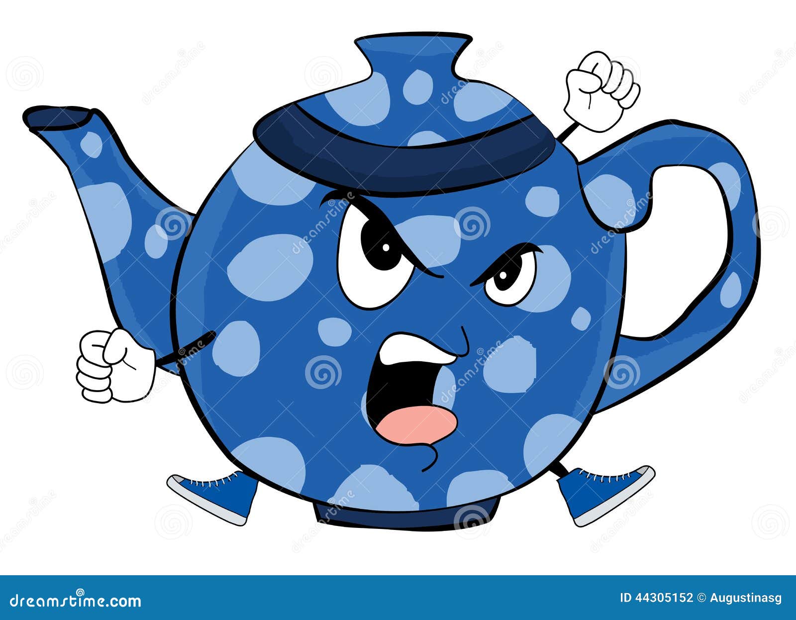 Angry Teapot Cartoon Stock Illustration Image: 44305152