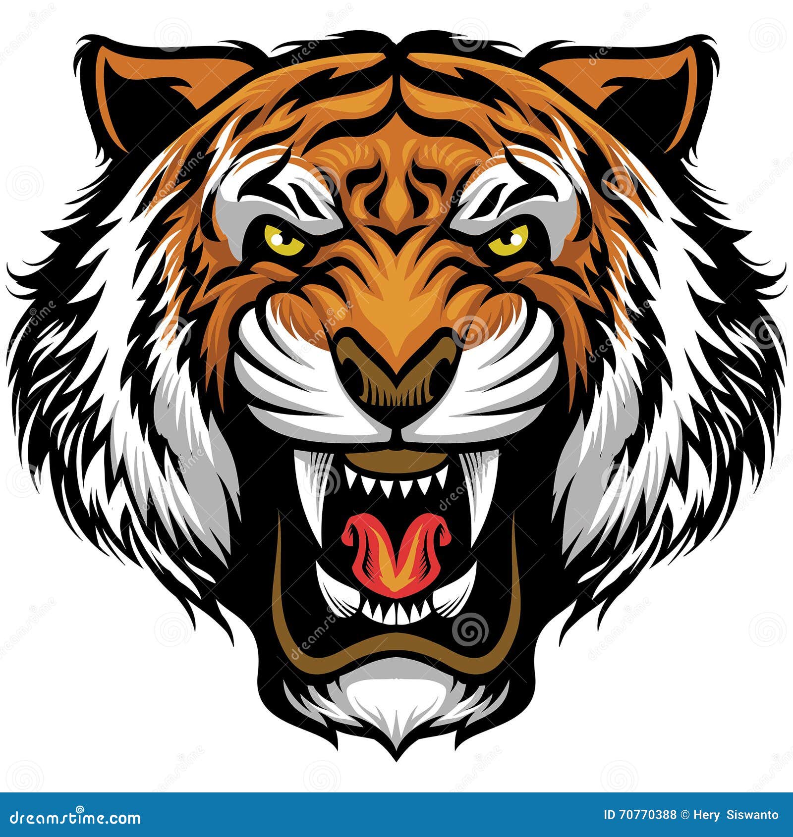 tiger face clipart