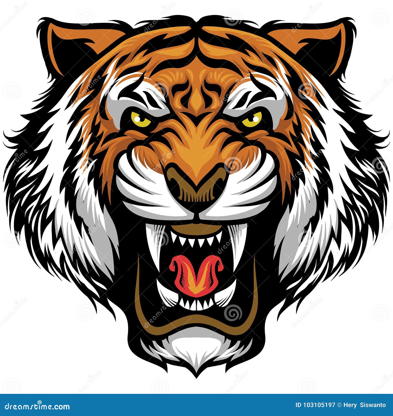 angry tiger face