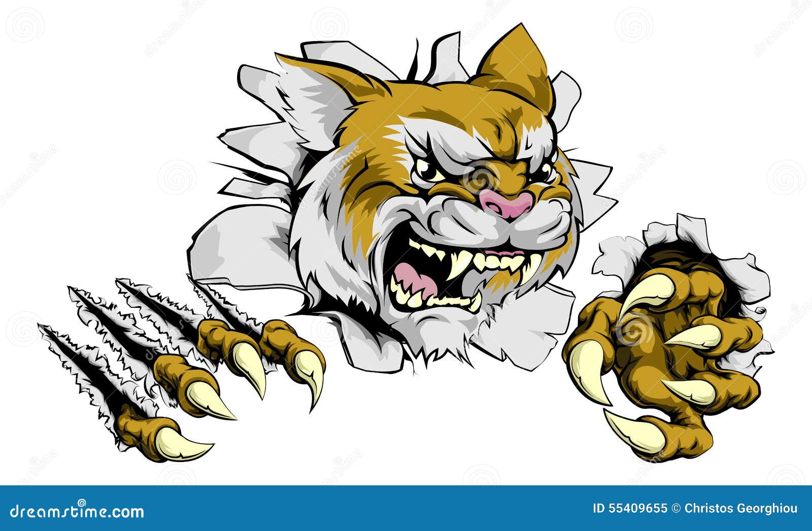 angry wildcat sports mascot