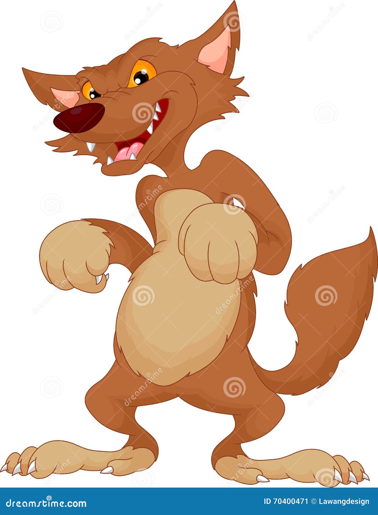 Angry wolf cartoon stock vector. Illustration of power - 70400471
