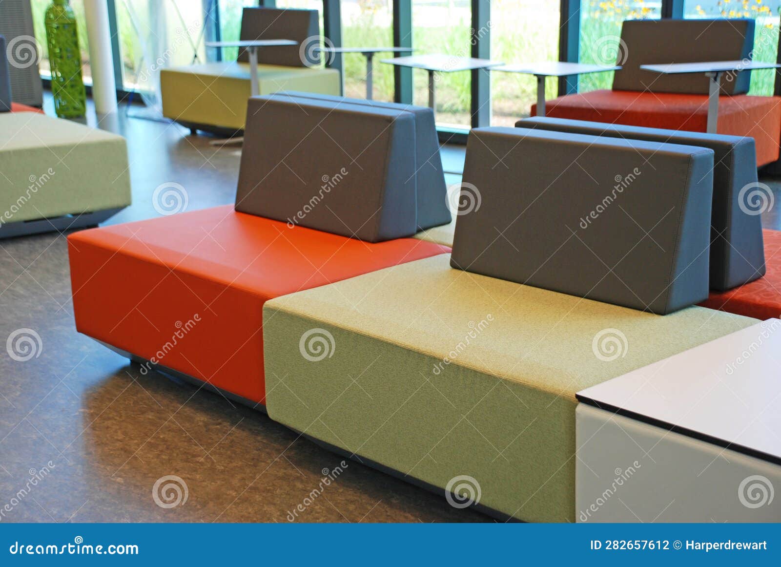 Modern Seating Area at an Office Building Lobby Stock Photo Image of
