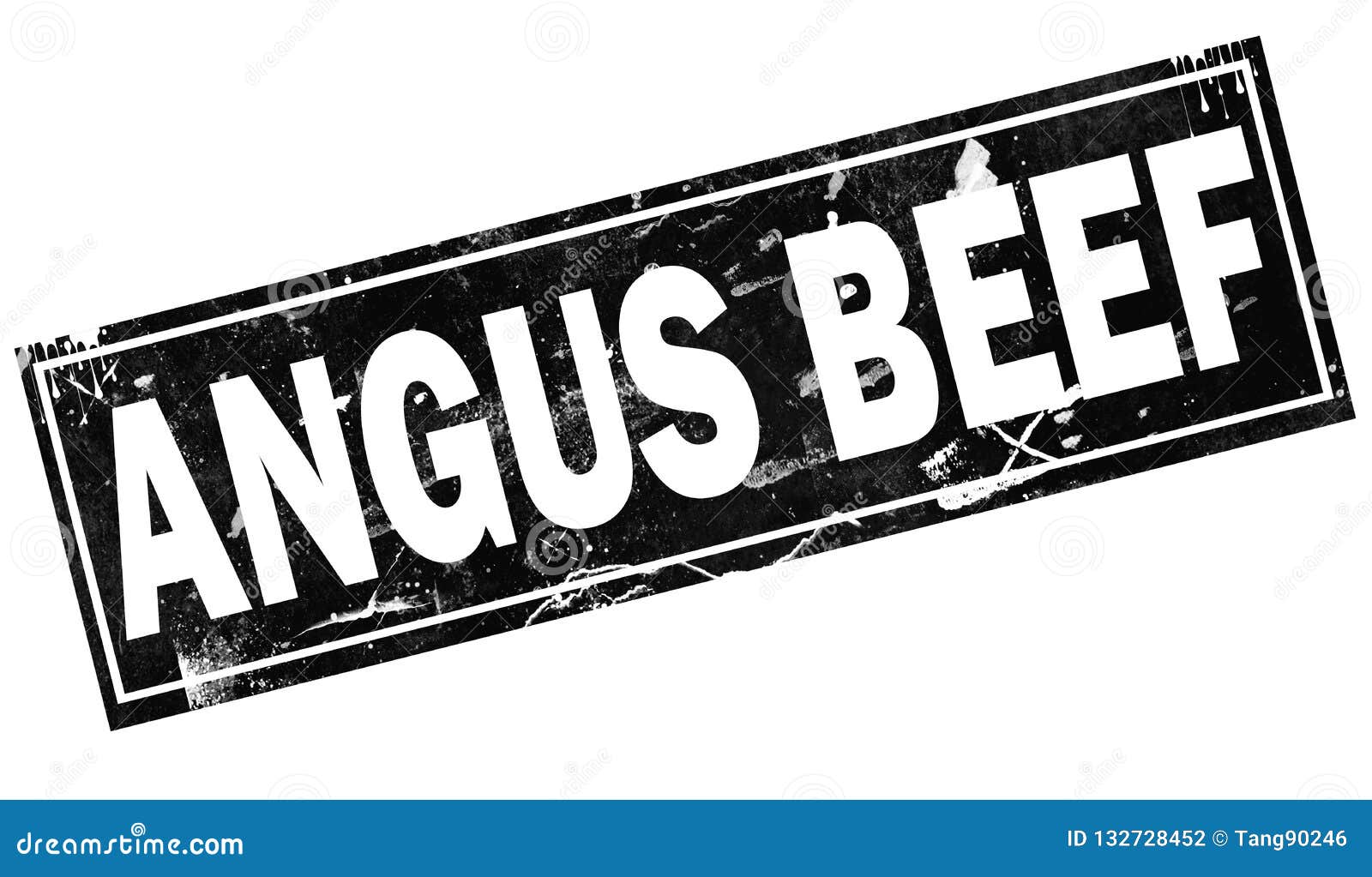 Angus Beef Word with in Black Frame Word Stock Illustration