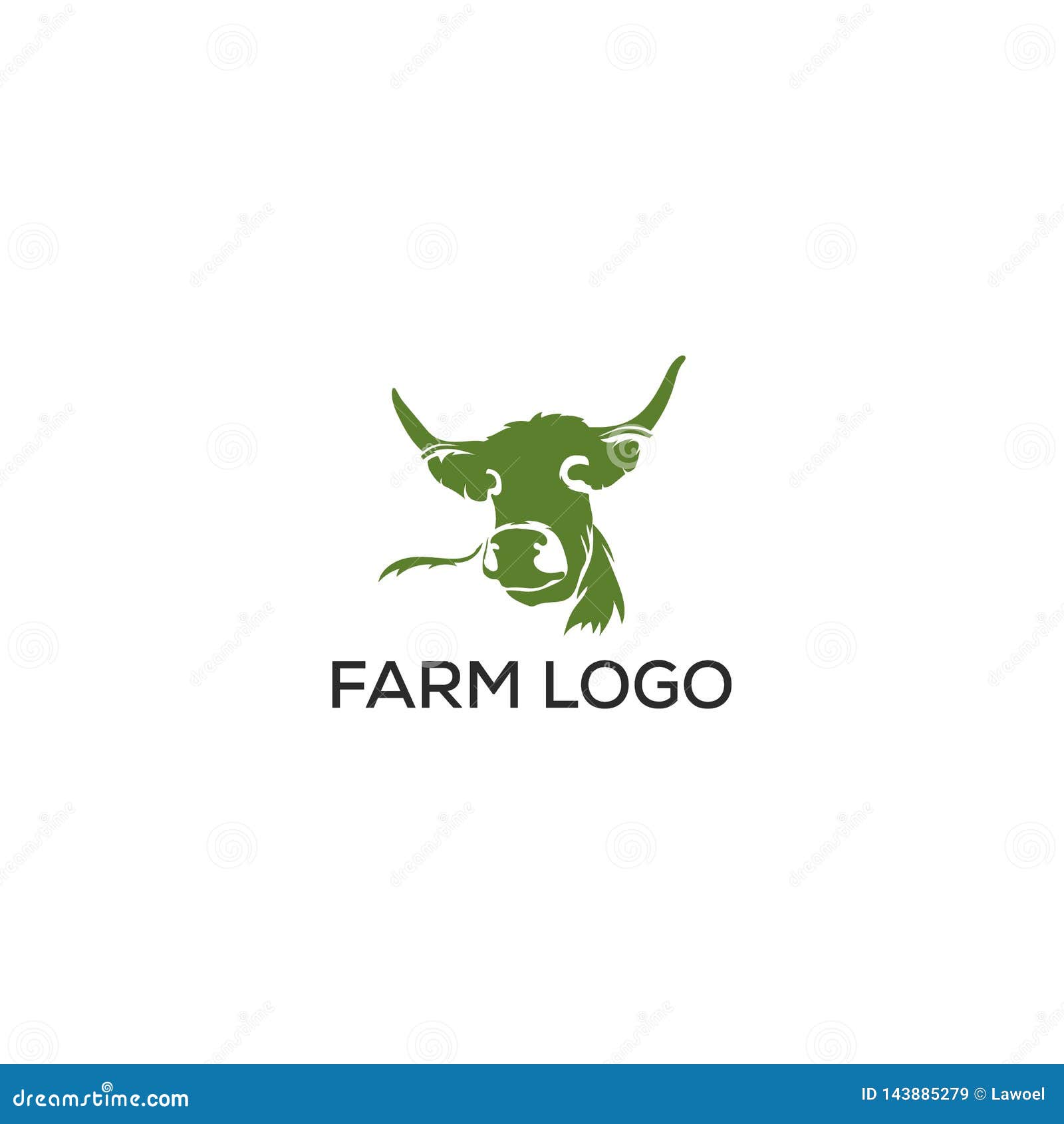 angus / cow farm logo graphic  template  