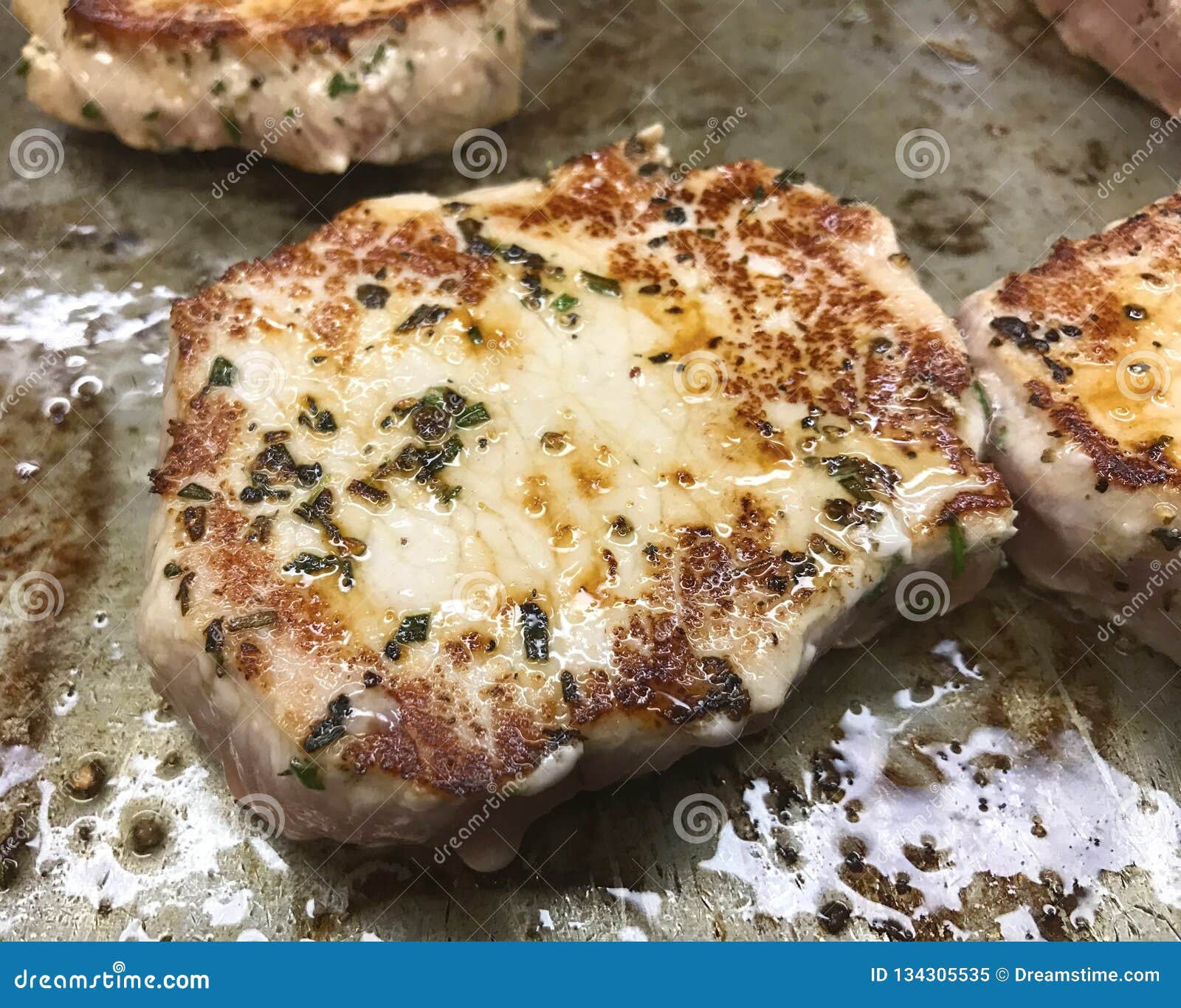 Angus Steak Fried on Vegetable Oil on Iron Cast Stock Image Image of