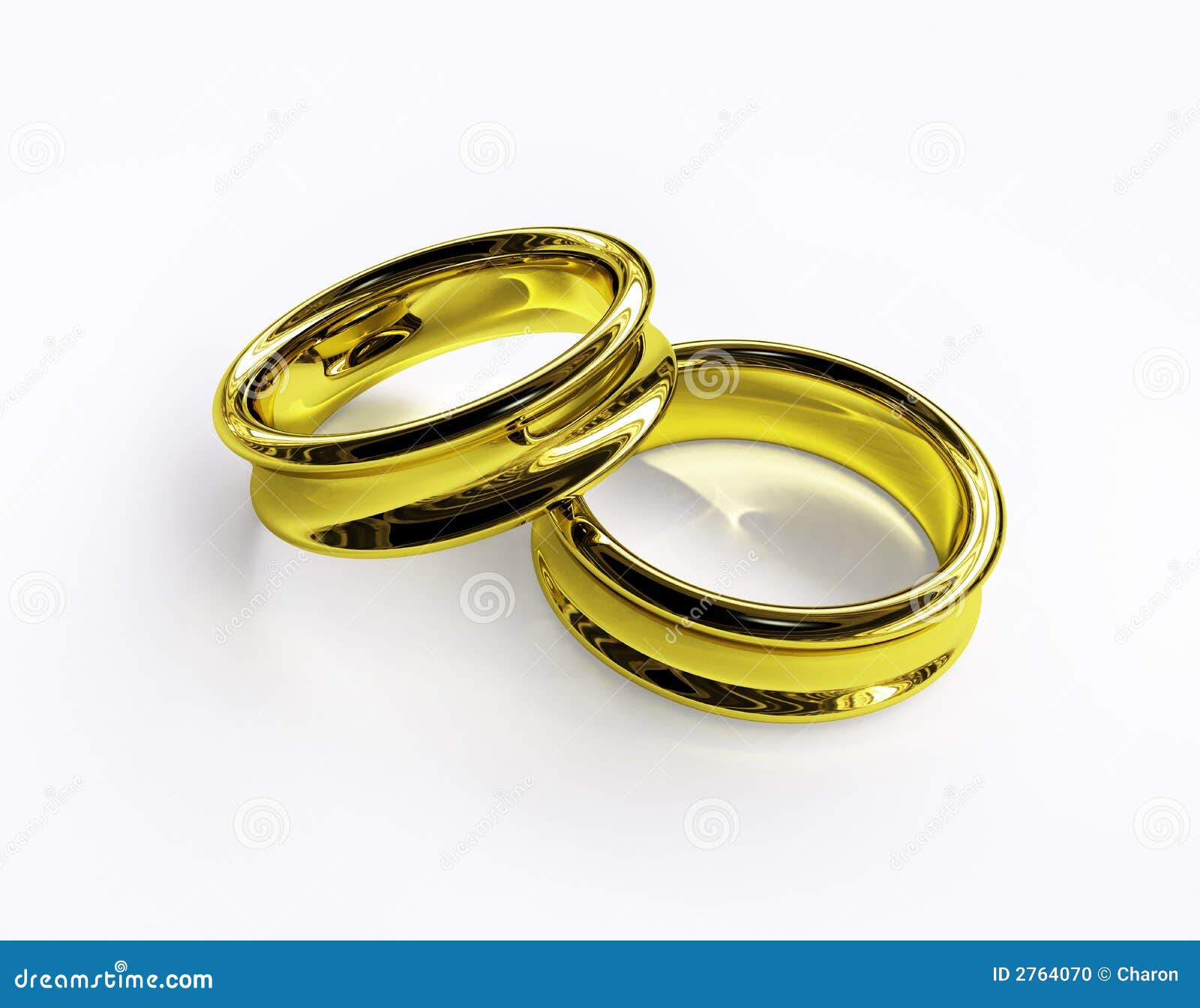 Anillos De Bodas Del Oro Aislados Stock de ilustración - Ilustración de  dorado, accesorios: 2764070