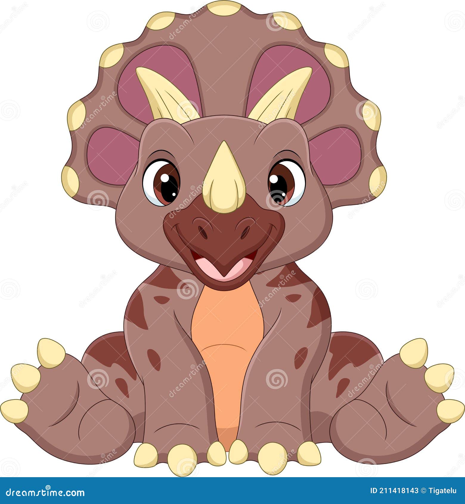 Hadrosaurus Personagem Desenho Animado Dinossauro Bonito Bebê