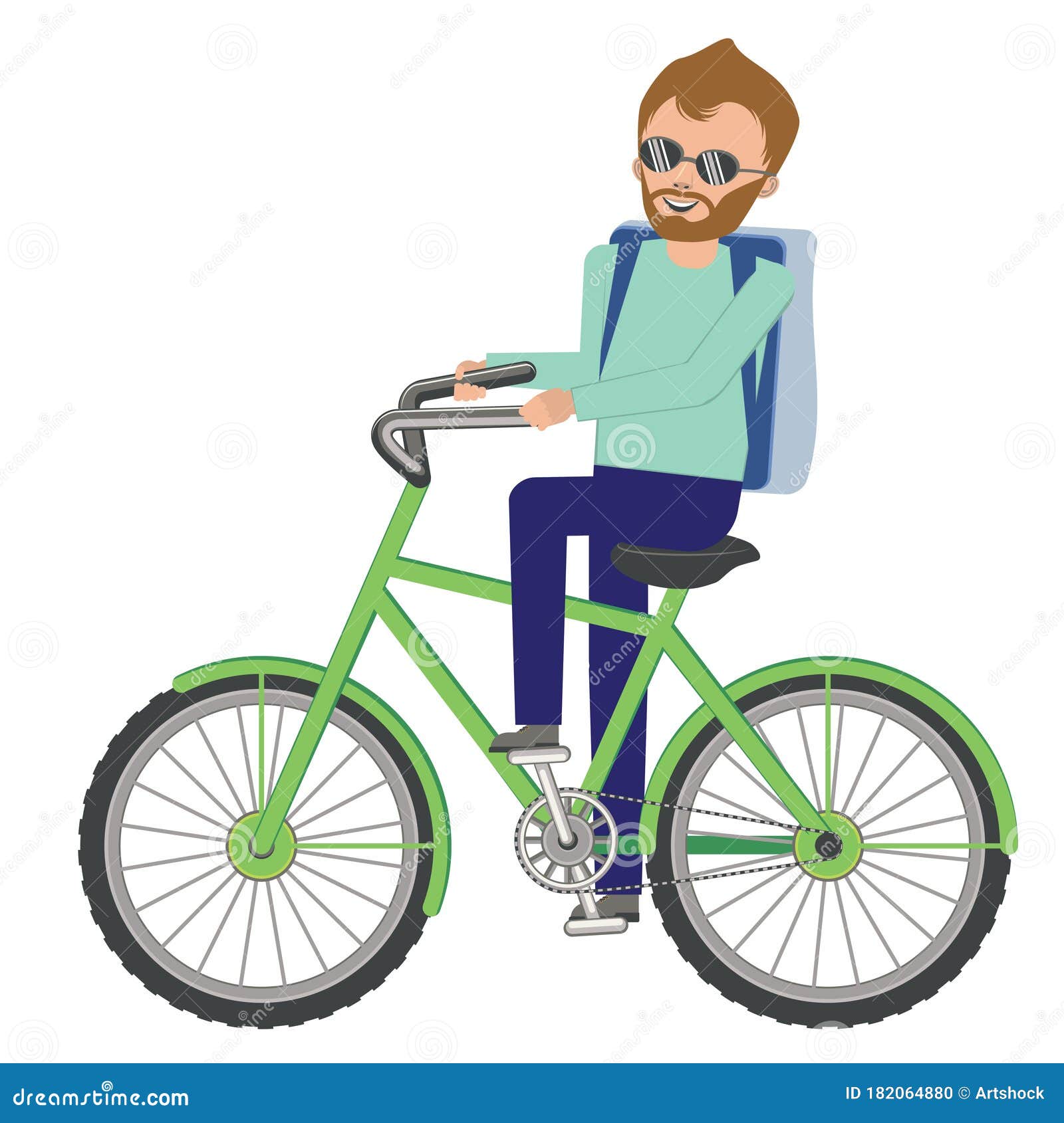 Conjunto de bicicleta. caricatura, jogo, de, bicicleta