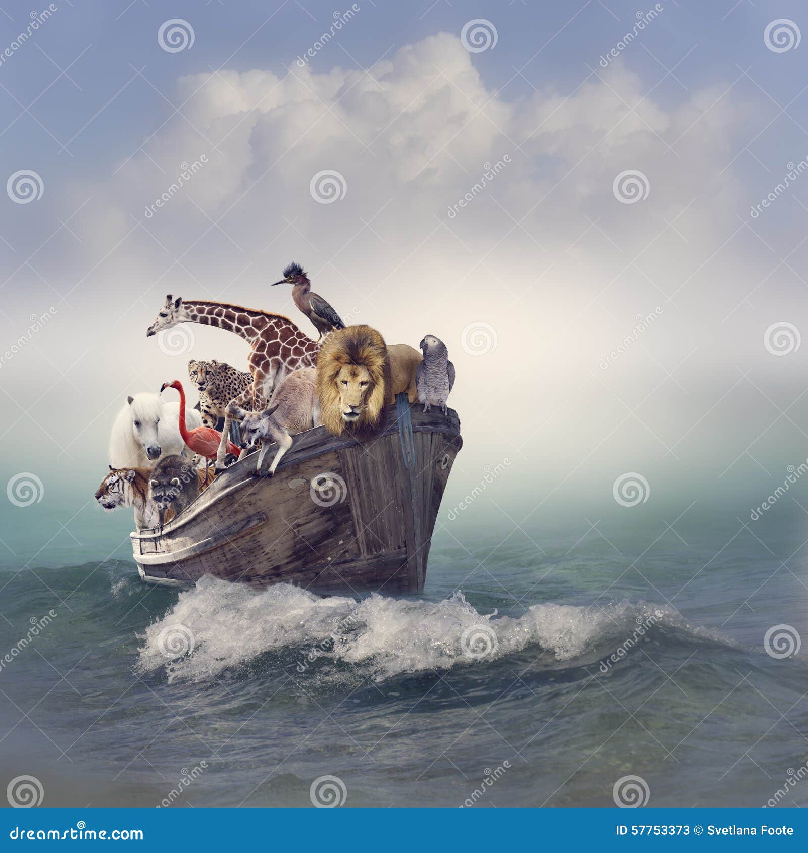 Animais num Barco imagem de stock. Imagem de noé, animal - 57753373, image size:1600x1690