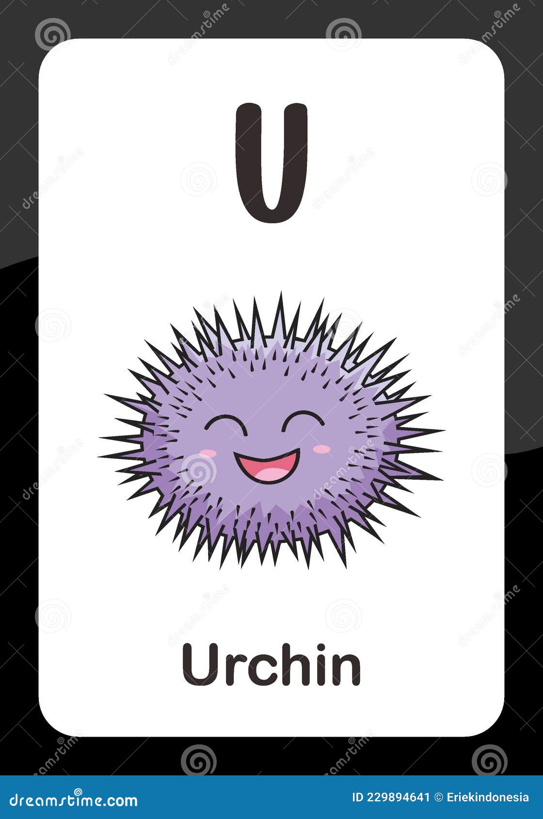 Animal Zoo Sea Urchin Shell Style Font Letters Words Word Alphabet
