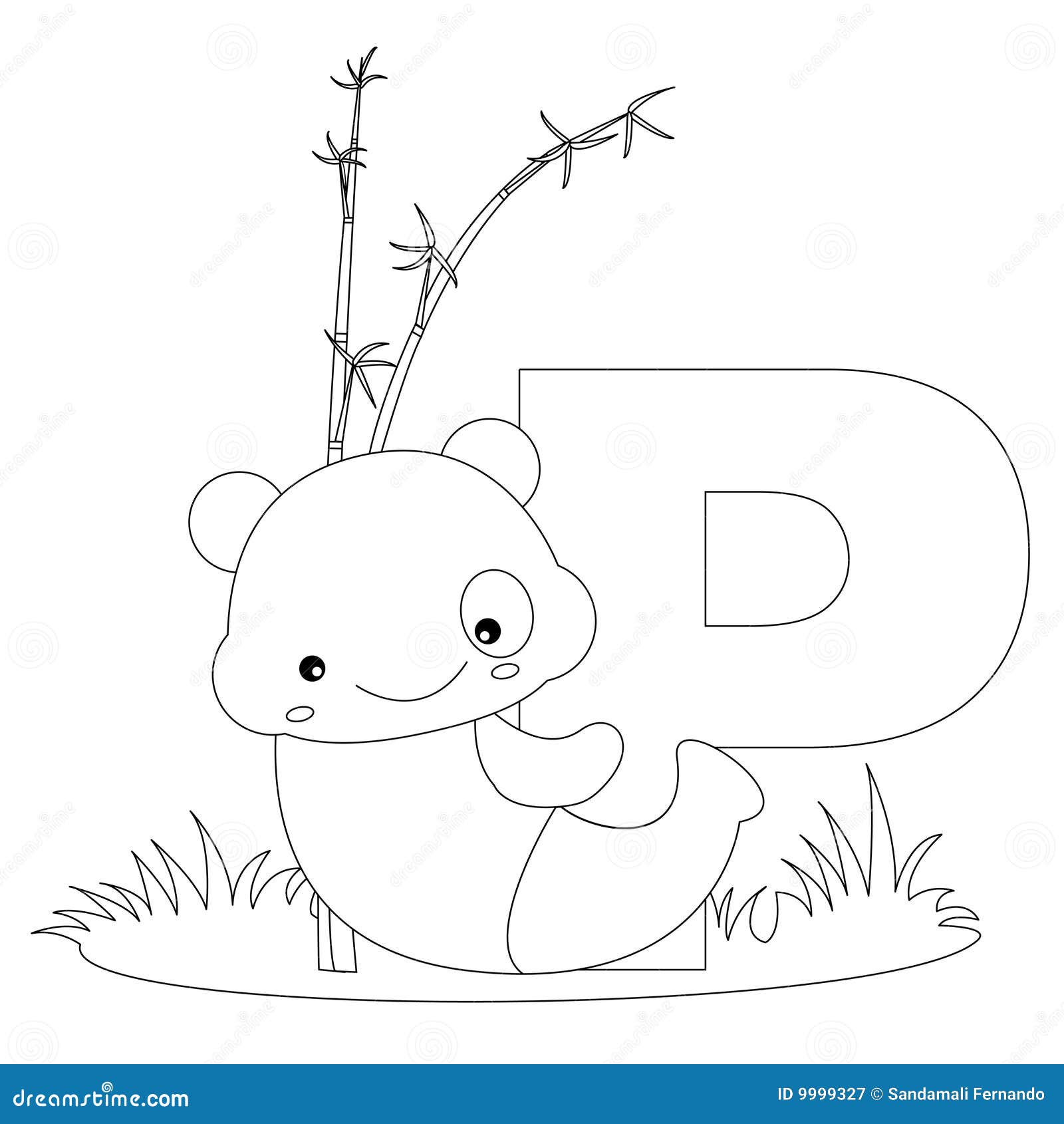 Animal Alphabet P Coloring Page Stock Vector - Illustration Of Giant,  Education: 9999327