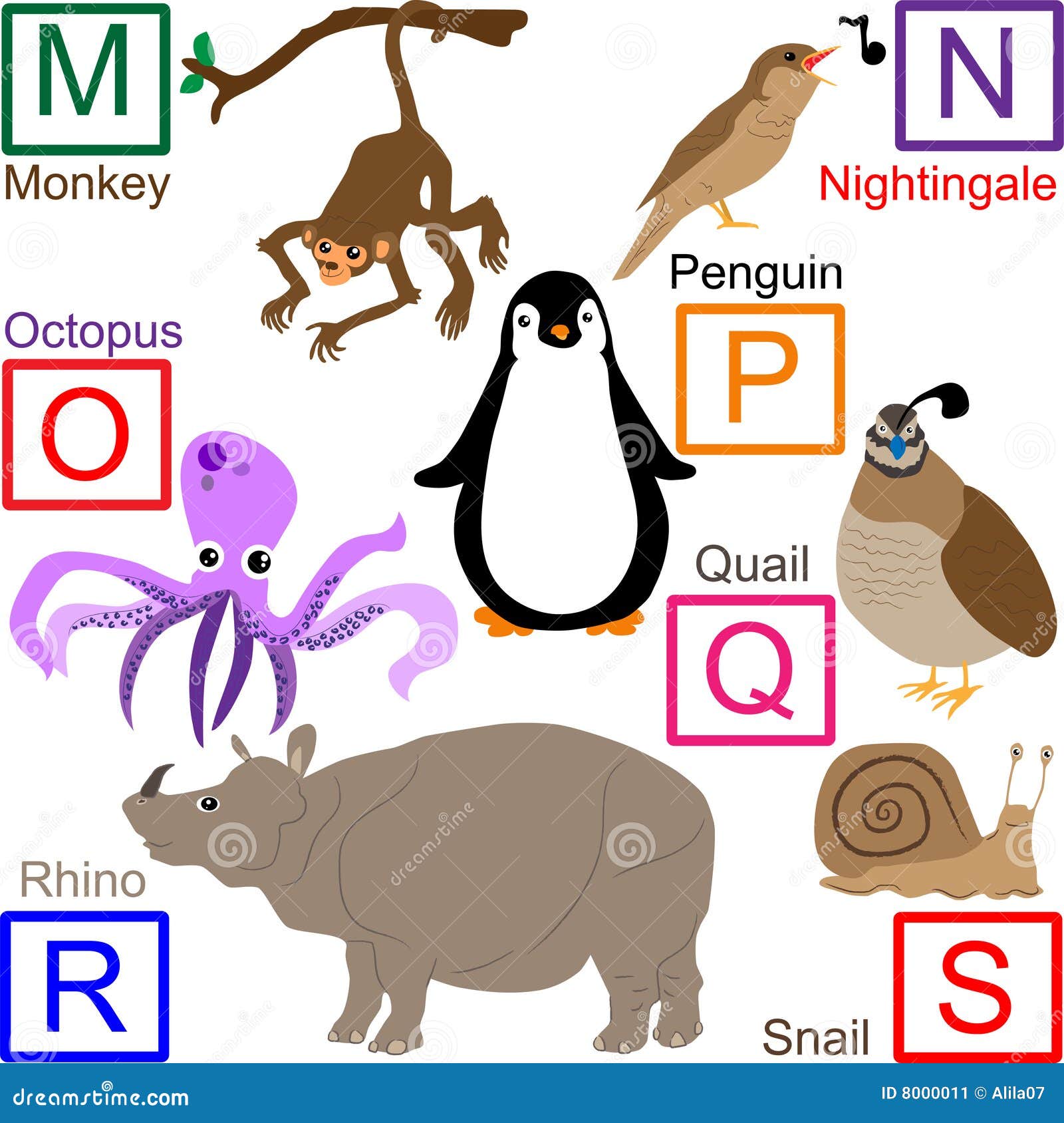 Animal Alphabet, Part 3 of 4 Stock Vector - Illustration of graphic, marine: 8000011 Animal Alphabet, Part 3 of 4 Stock Vector - Illustration of graphic, marine: 8000011