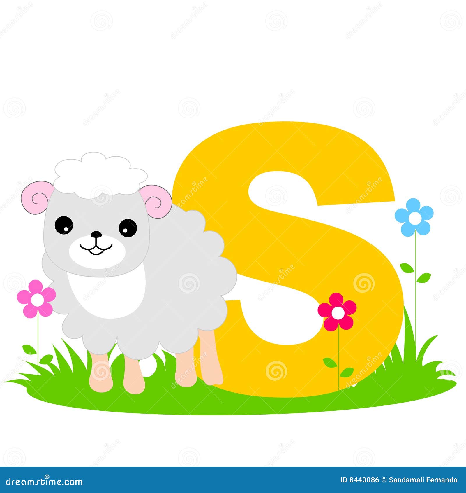 Animal alphabet S stock vector. Illustration of animal - 8440086